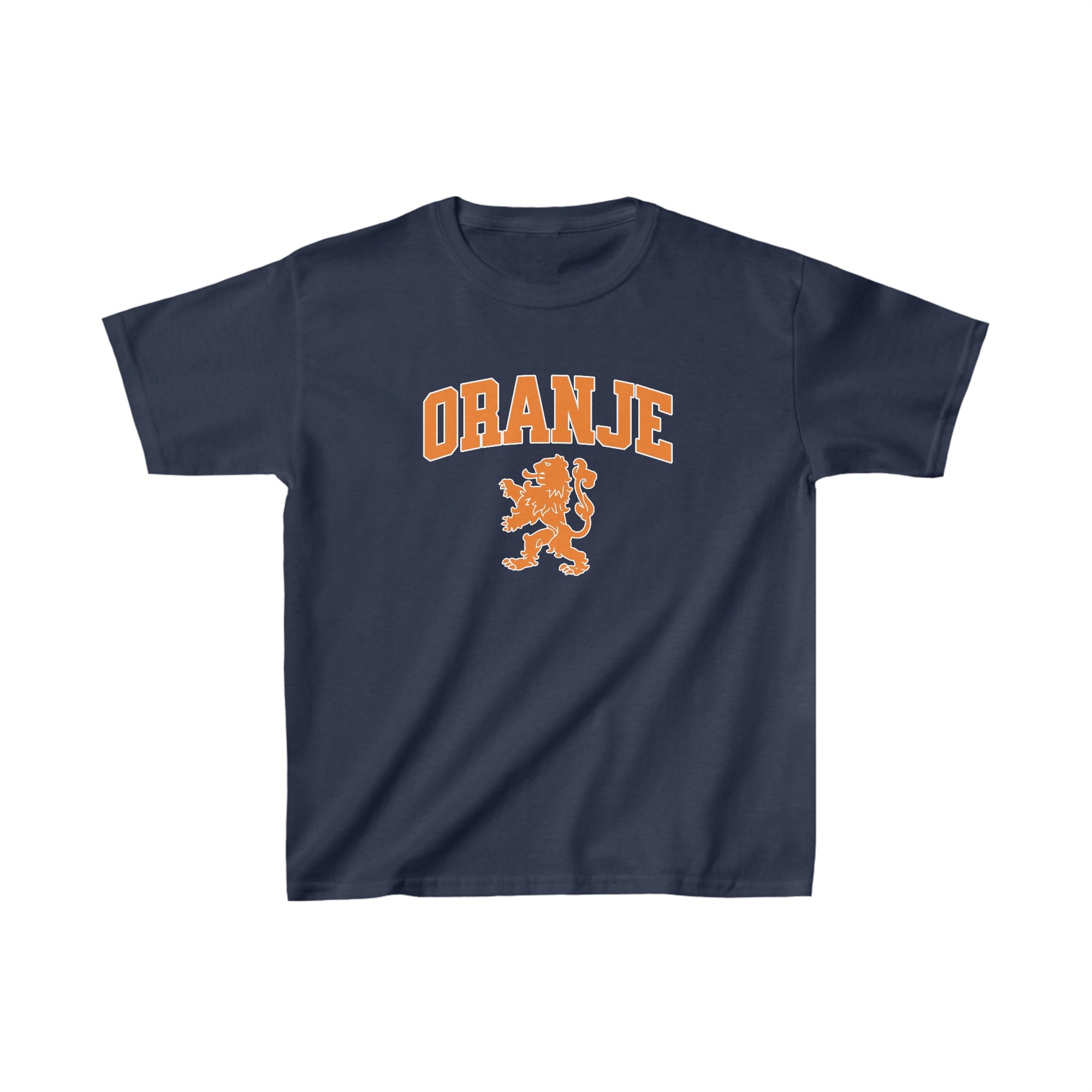 Oranje Cropped T-shirt voor Dames- ORANJE met Leeuw