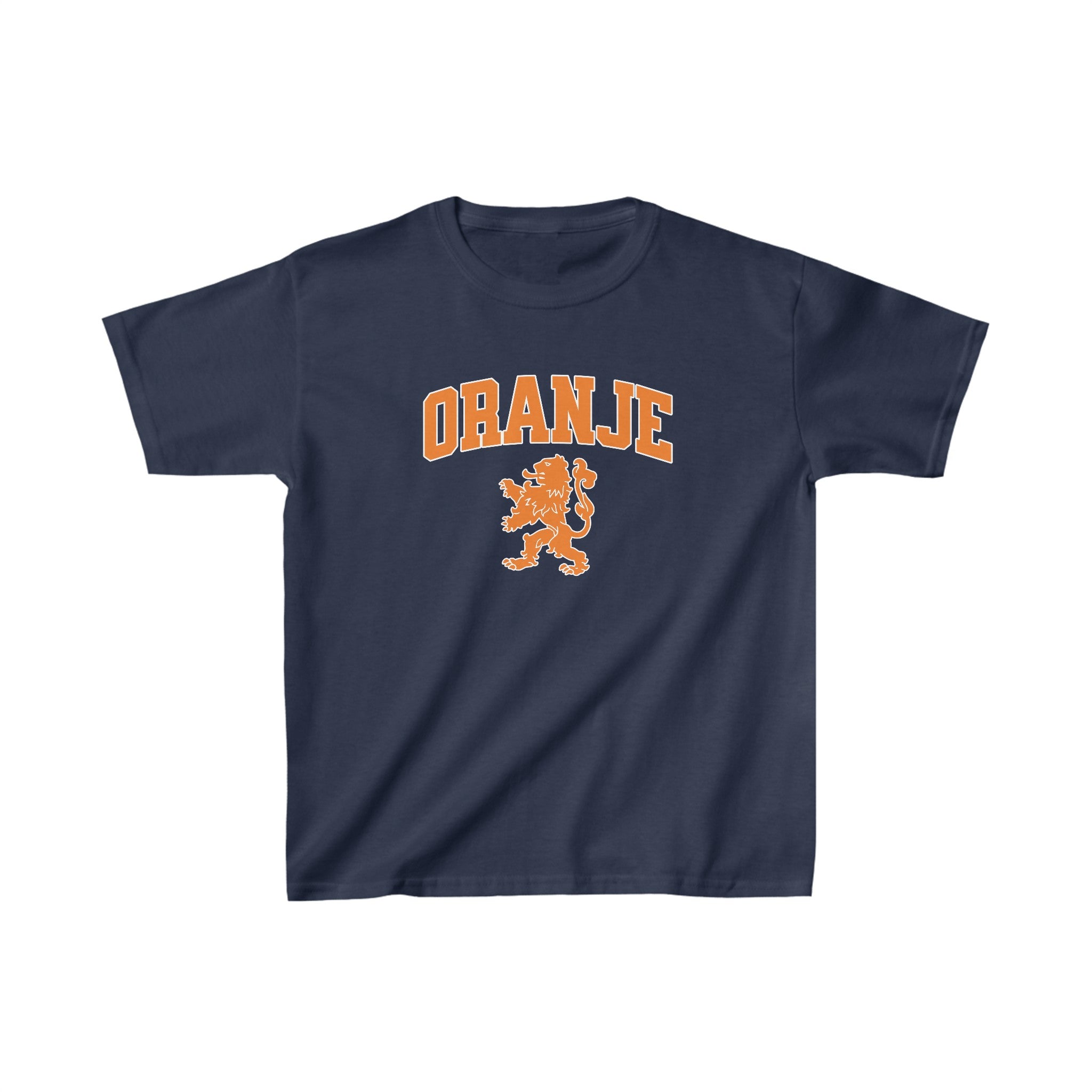Oranje Cropped T-shirt voor Dames- ORANJE met Leeuw