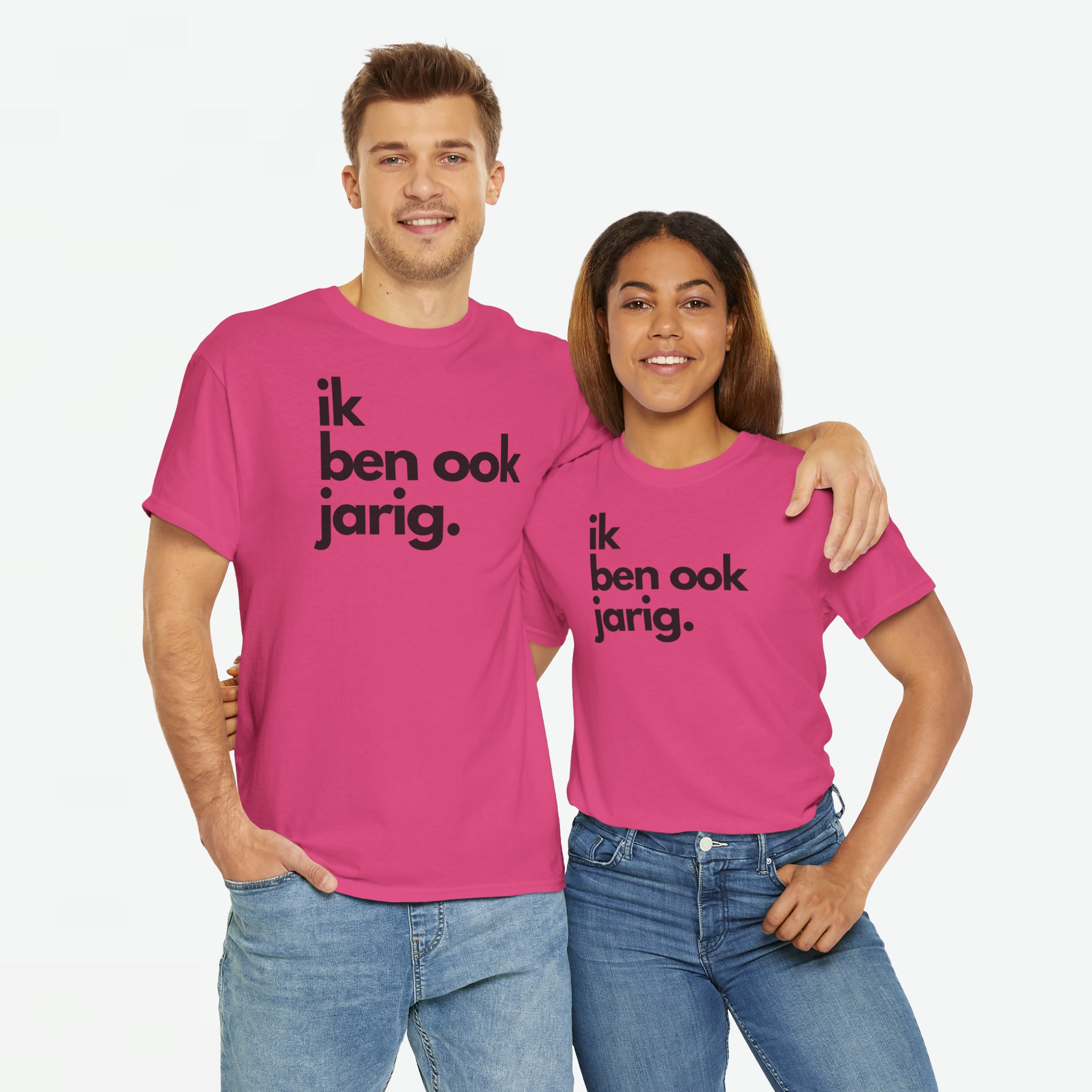 Ik ben ook jarig | Front Print | Koningsdag T-shirt | Oversized