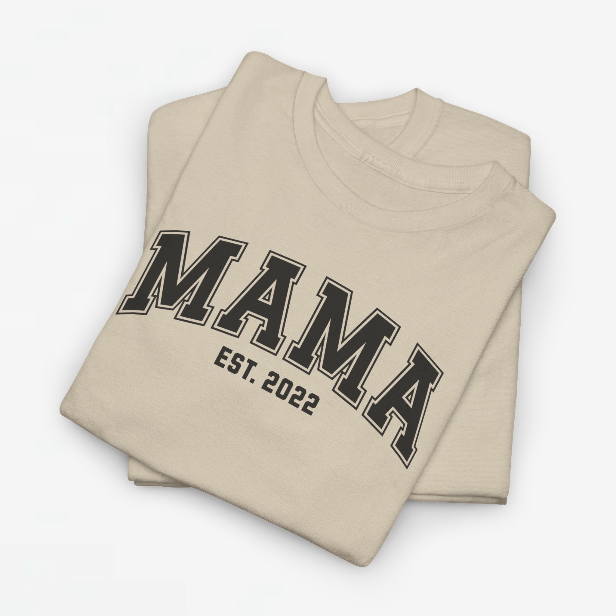 Gepersonaliseerde Moederdag Mama Cadeau - T-shirt - MAMA - EST [Jaar]