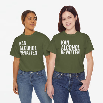 Kan Alcohol Bevatten | Front Print | Koningsdag T-shirt | Oversized