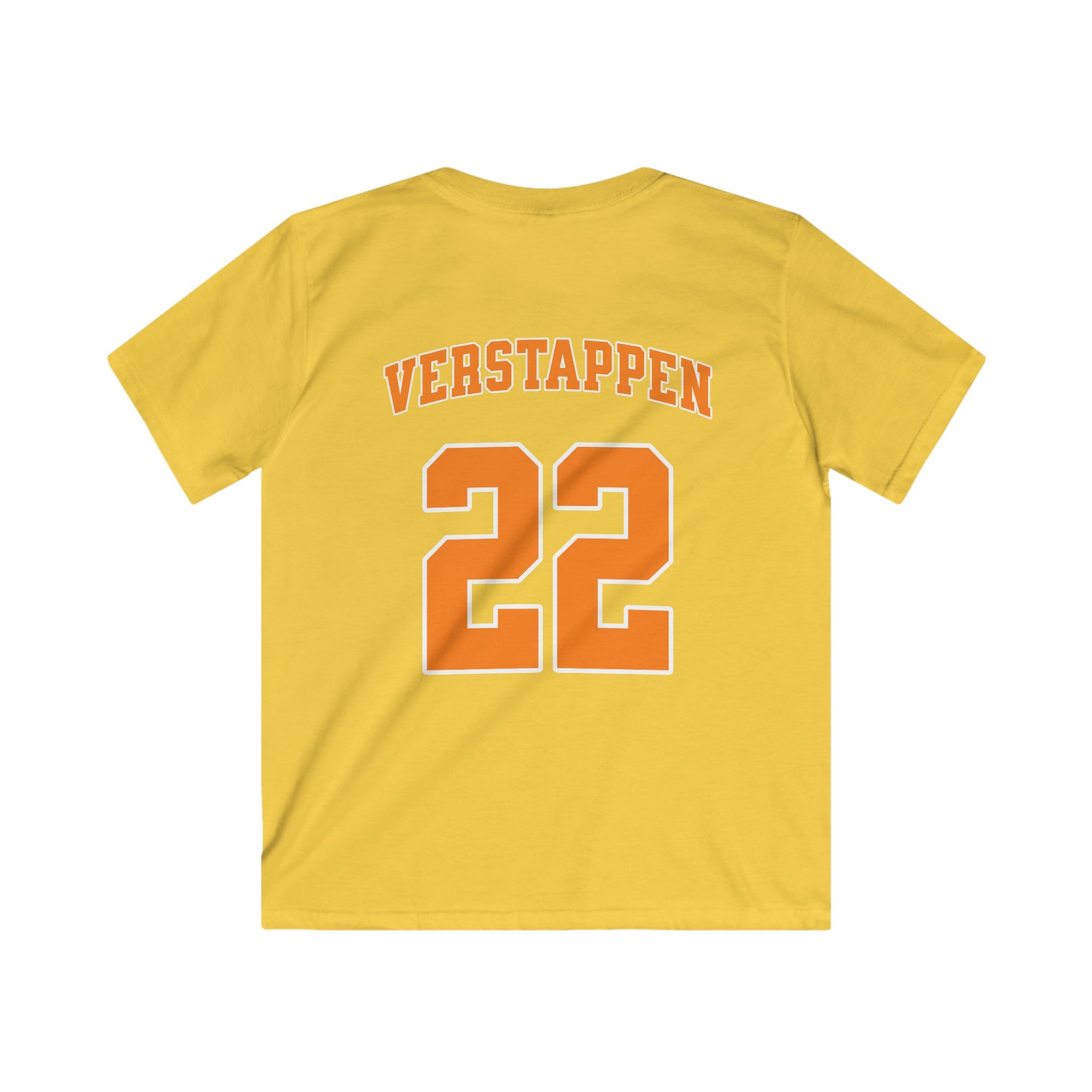 Kind Voetbal T-shirt - EK, WK en Koningsdag Kinderkleding - Personaliseer met Naam & Rugnummer - NEDERLAND met Leeuw