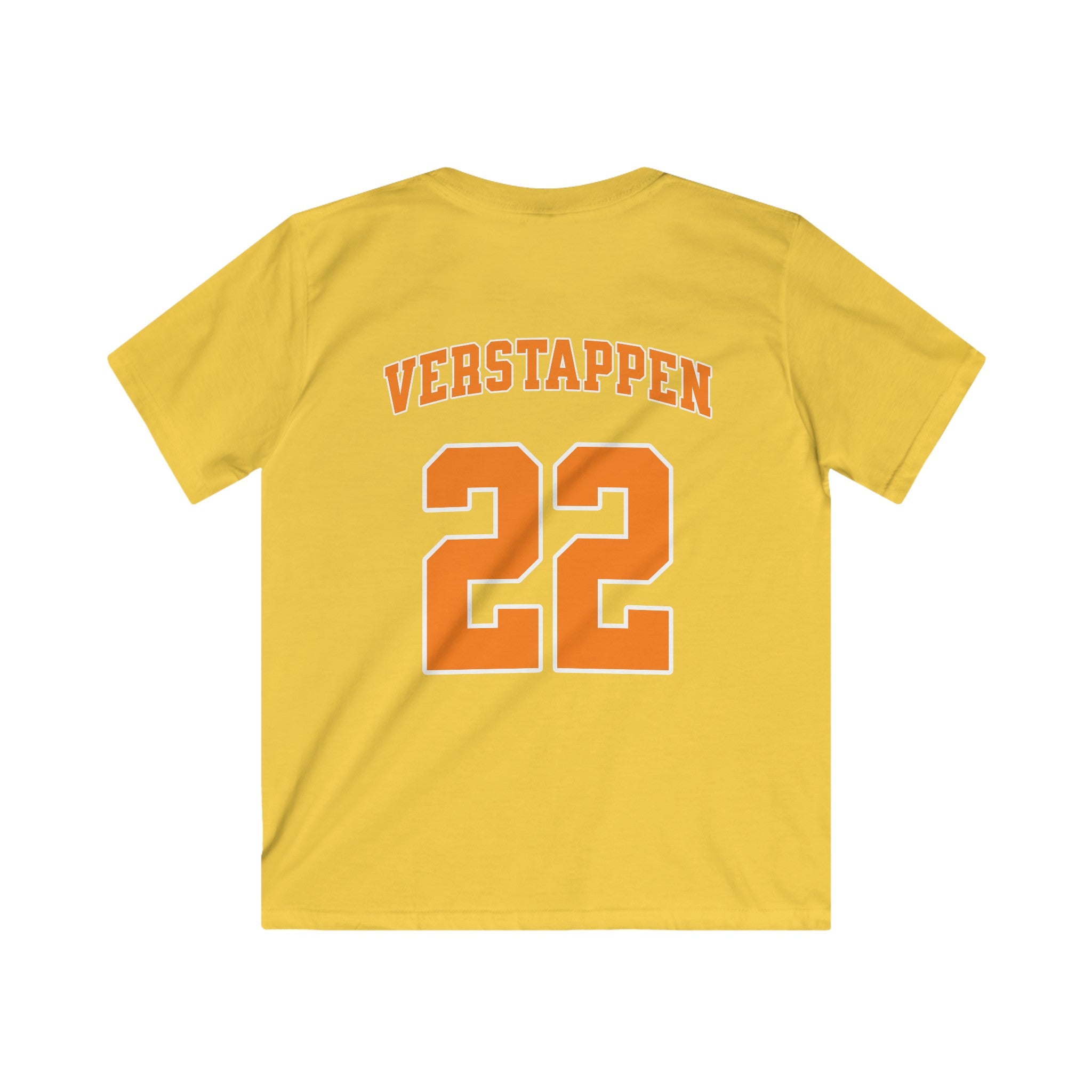 Kind Voetbal T-shirt - EK, WK en Koningsdag Kinderkleding - Personaliseer met Naam & Rugnummer - NEDERLAND met Leeuw