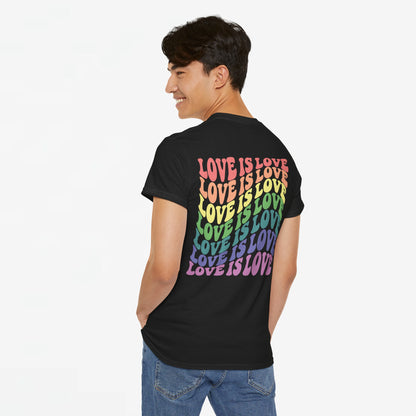 Gay Pride T-shirt - Love is Love - Back Print - Oversized #7