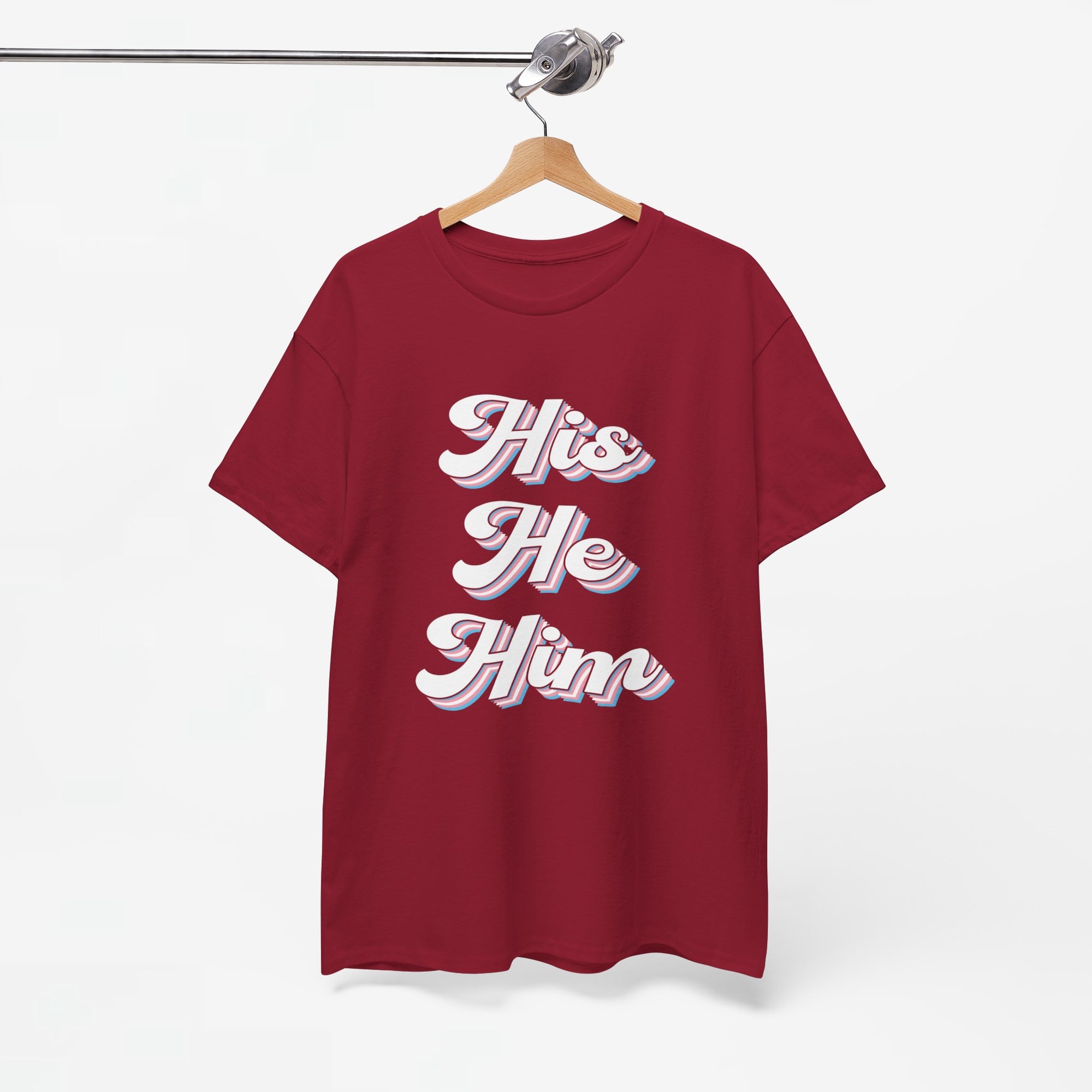 Gay Pride T-shirt - His He Him - Oversized #63