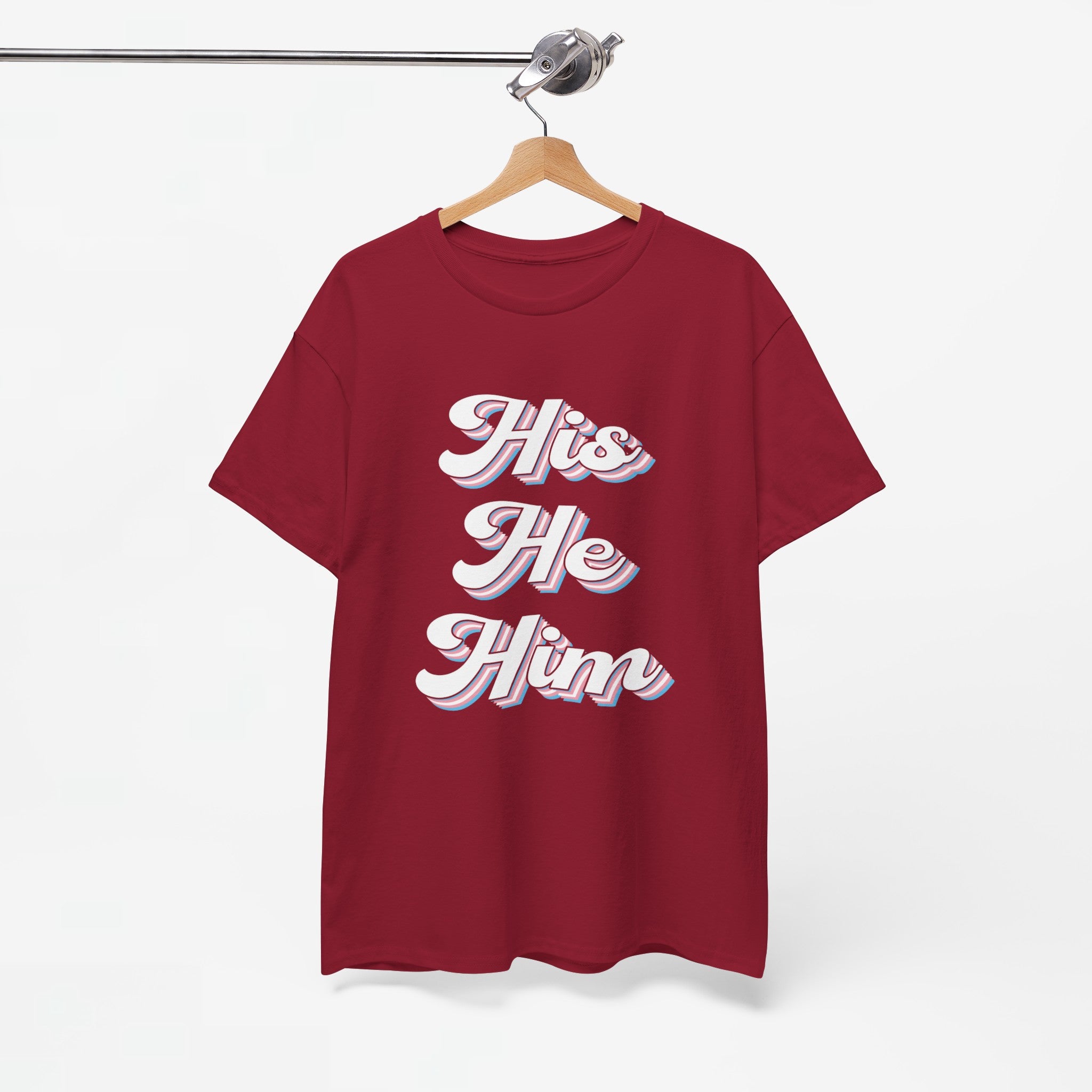 Gay Pride T-shirt - His He Him - Oversized #63