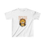 Wit kinder-T-shirt met voorprint 'Princess' en leeuwenkopillustratie