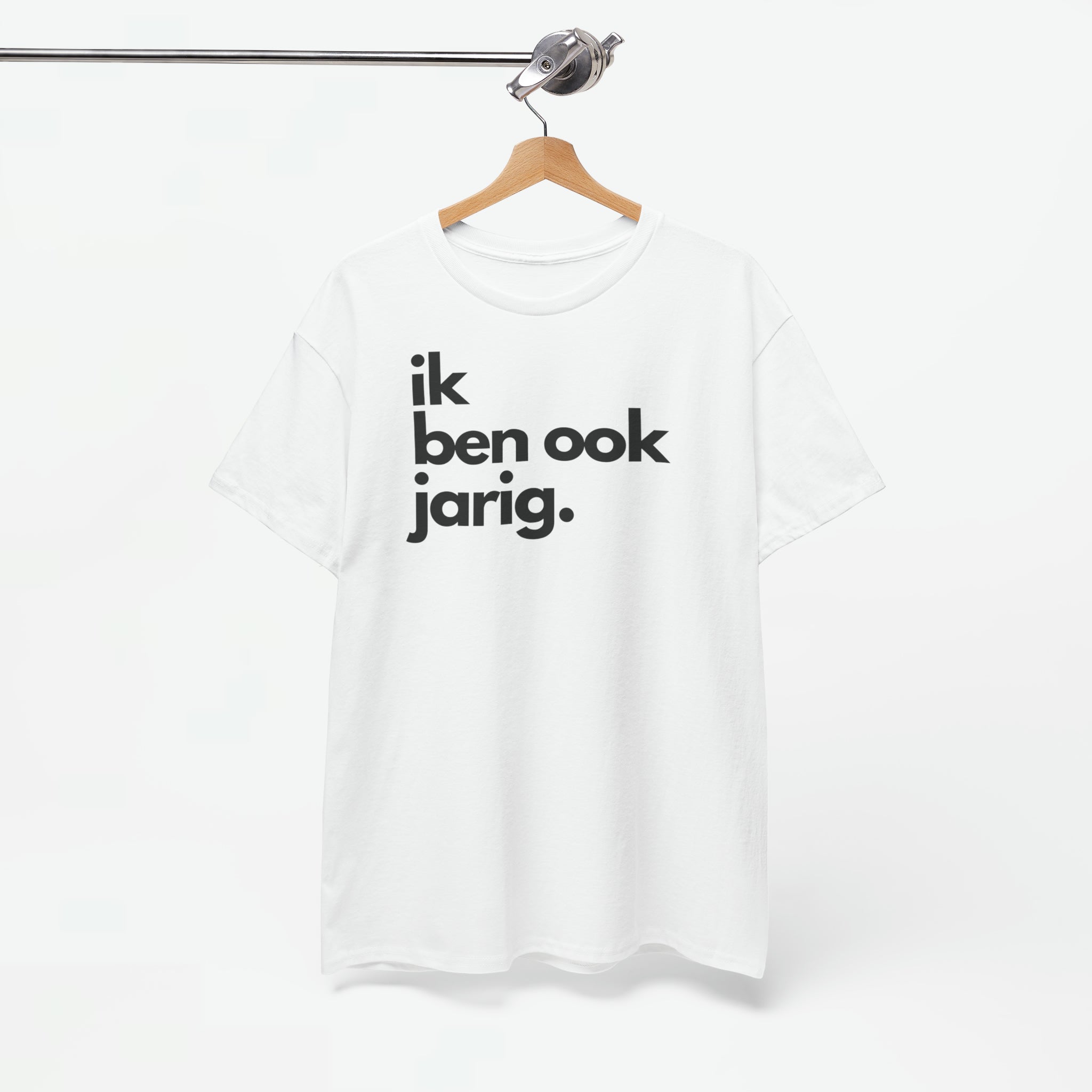 Ik ben ook jarig | Front Print | Koningsdag T-shirt | Oversized