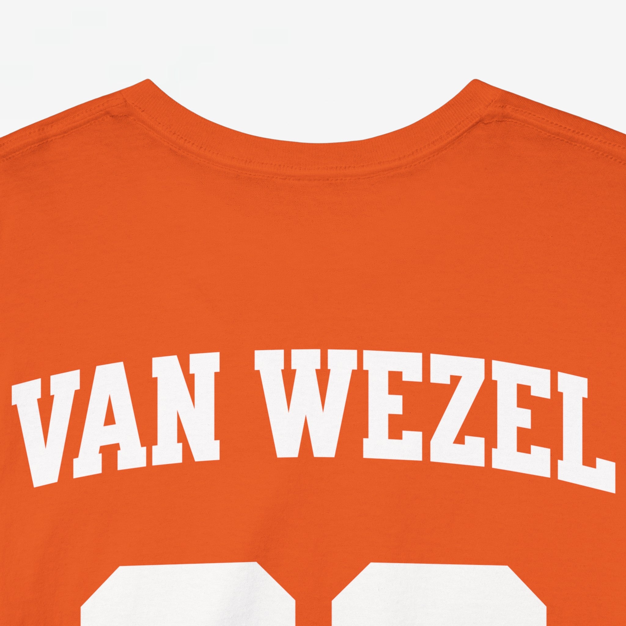 Oranje T-shirt voor EK, WK en Koningsdag - Personaliseer met Naam & Rugnummer (witte tekst)