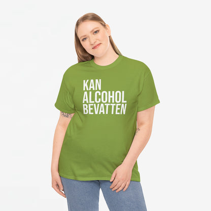 Kan Alcohol Bevatten | Front Print | Koningsdag T-shirt | Oversized