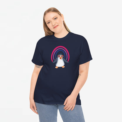 Gay Pride T-shirt - Bi Penguin - Oversized #59