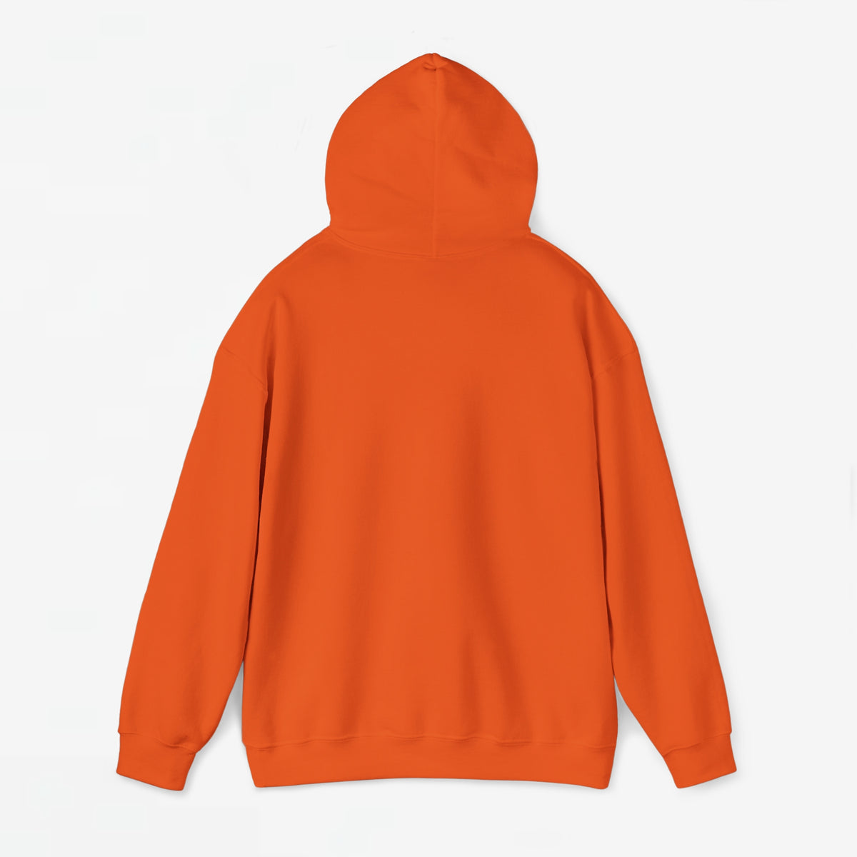 Oranje oversized hoodie met capuchon en gladde achterkant
