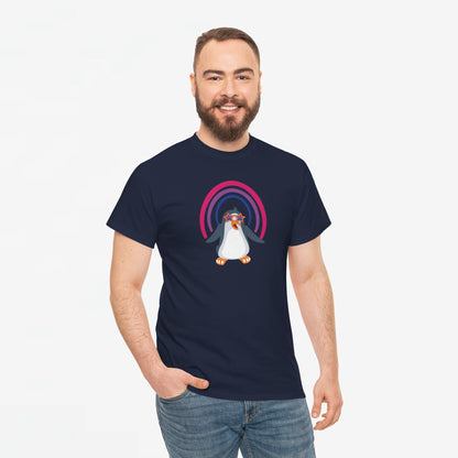 Gay Pride T-shirt - Bi Penguin - Oversized #59