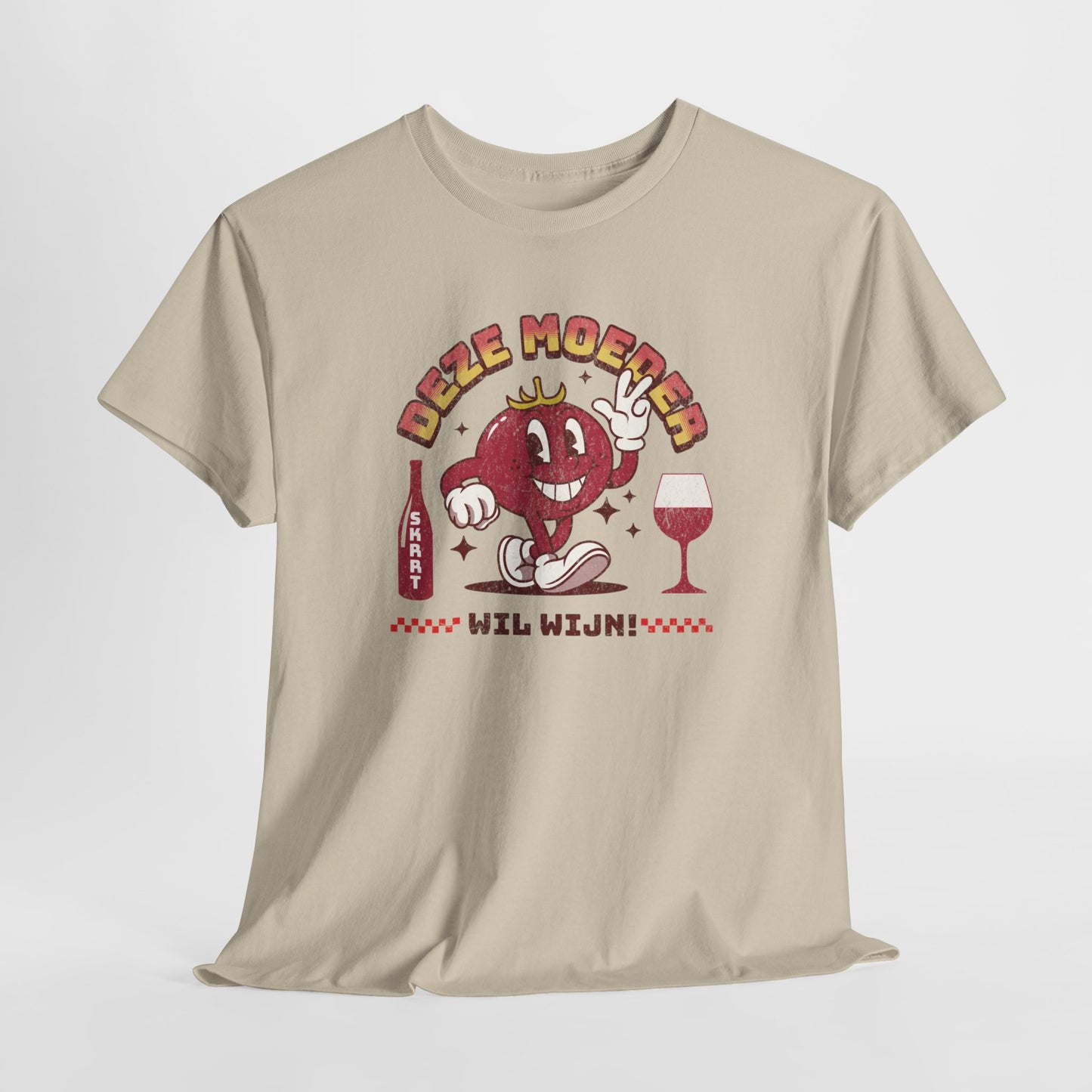 Moederdag Mama Cadeau - T-shirt - Deze Moeder Wil Wijn - Oversized - #97