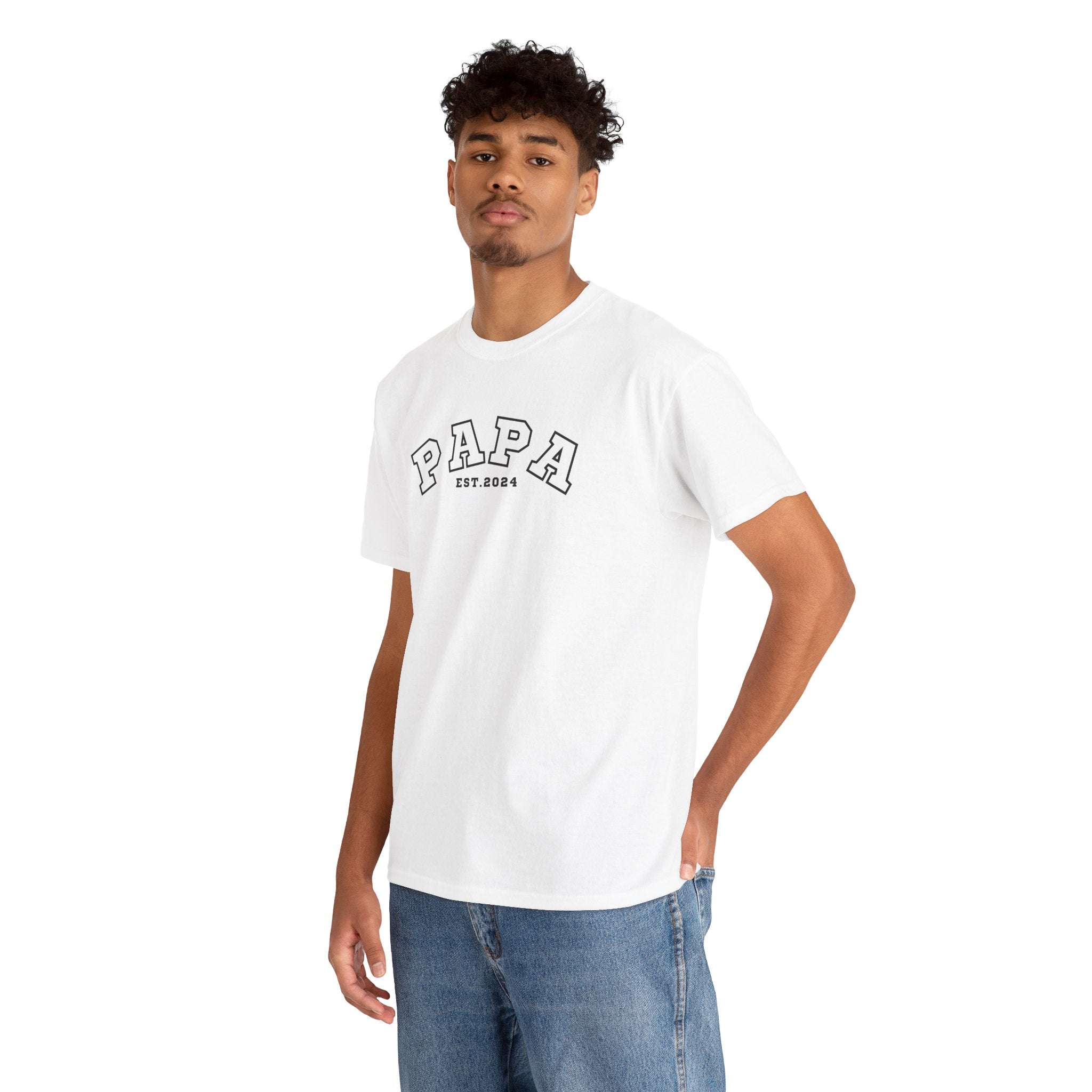 Gepersonaliseerde Vaderdag Papa Cadeau - T-shirt - Papa - EST [Jaar]