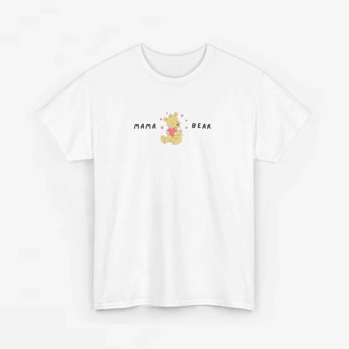 Witte oversized T-shirt met Mama Bear-print op de borst