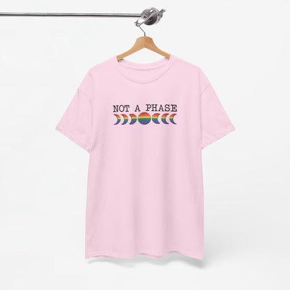 Gay Pride T-shirt - Not a phase (zwarte tekst) - Oversized #3