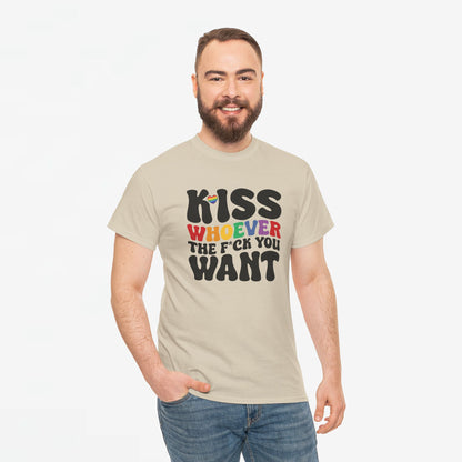 Gay Pride T-shirt - Kiss whoever the f*ck you want - Oversized #34