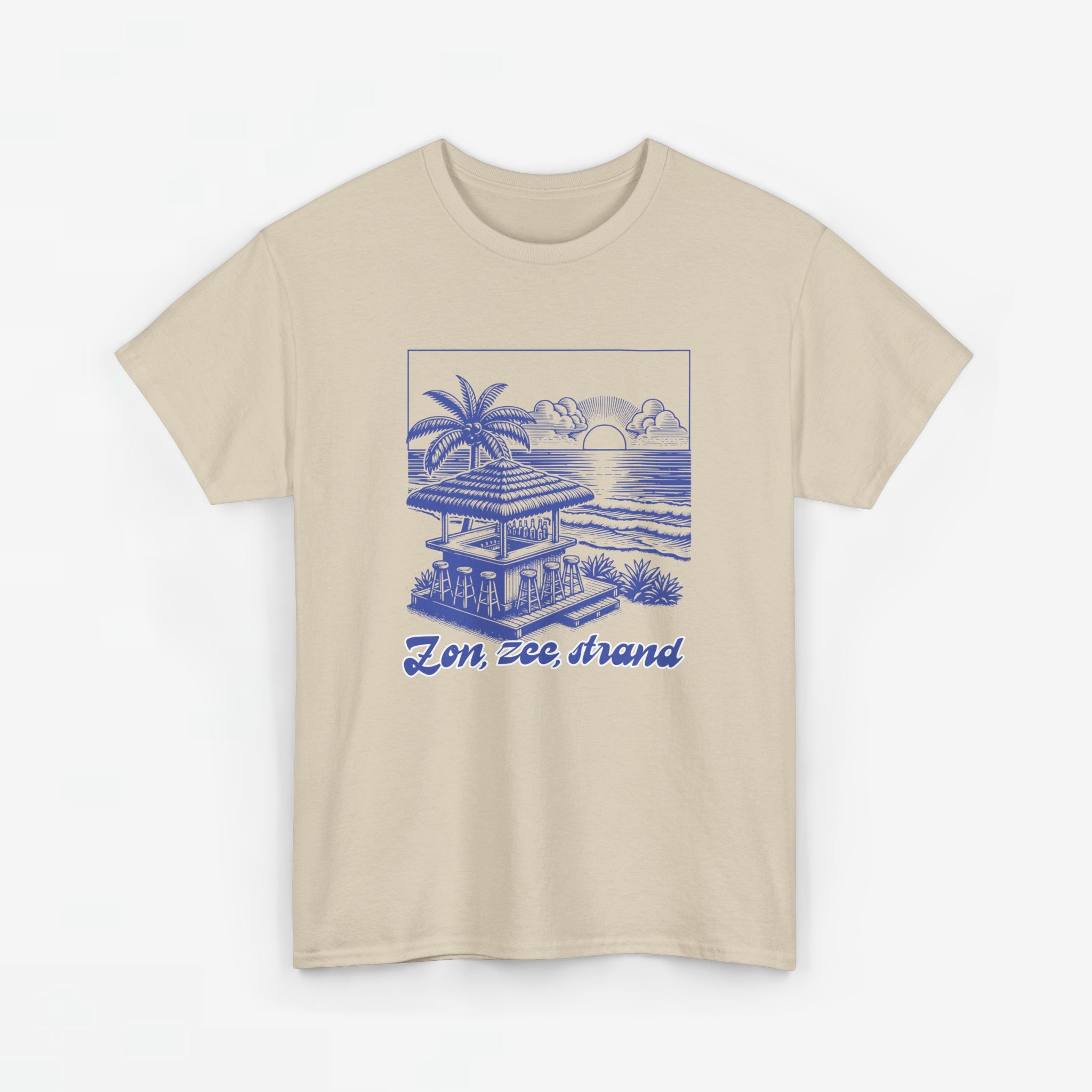 Dames Zomer Oversized T-shirt met print - Zon, Zee, Strand