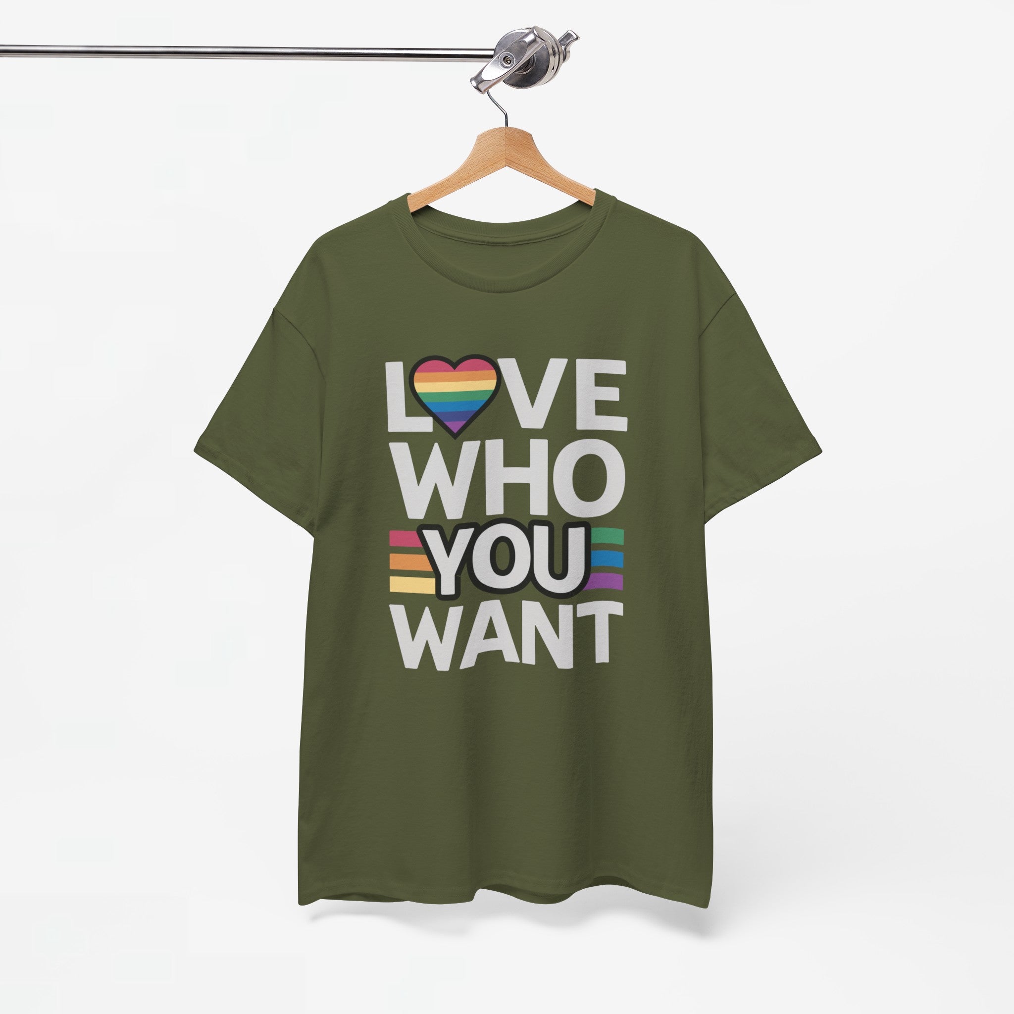 Gay Pride T-shirt - Love Who You Want - Oversized #52