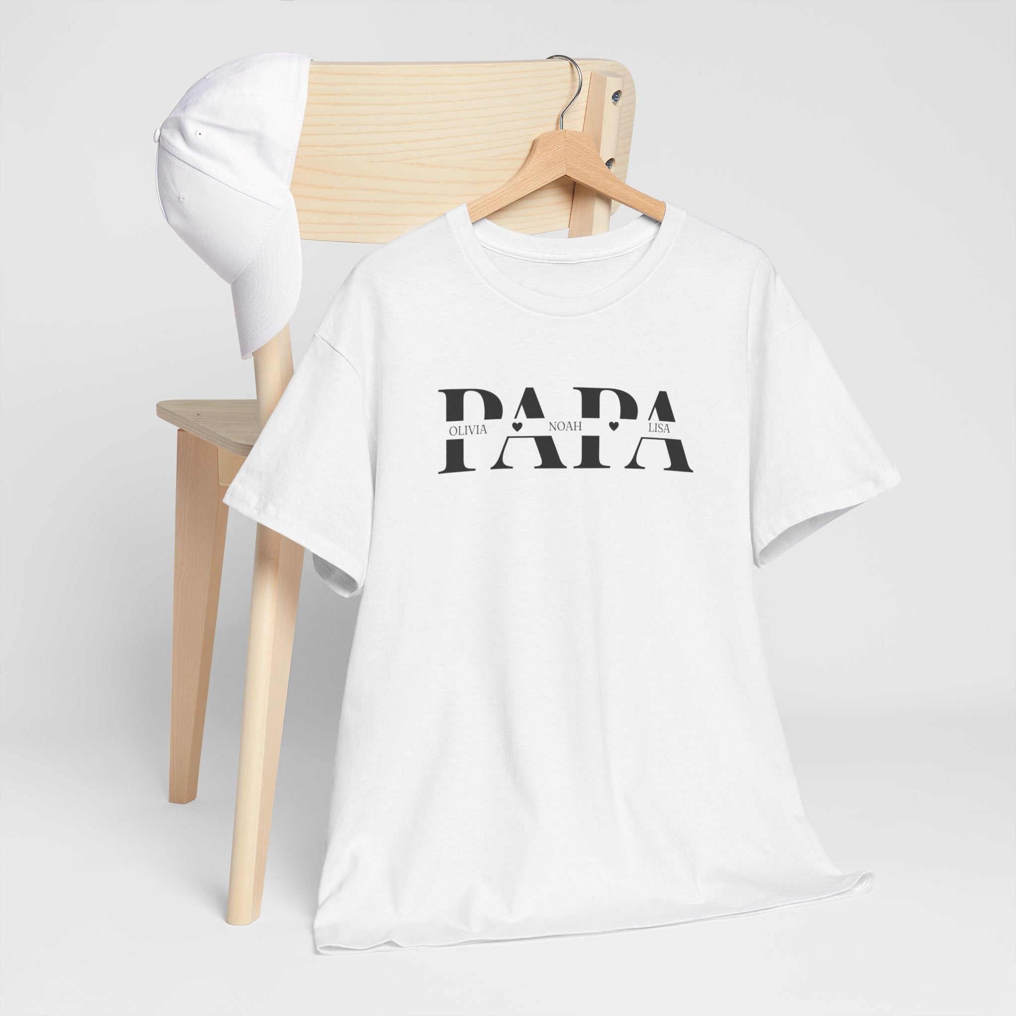 Gepersonaliseerde Vaderdag Papa Cadeau - T-shirt - Papa met namen