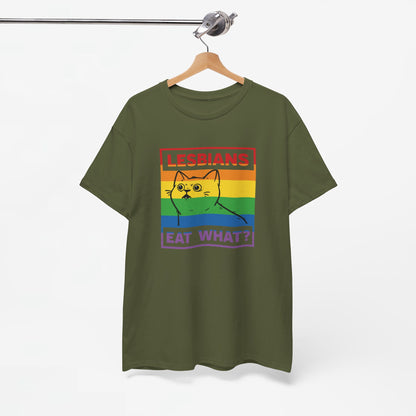 Gay Pride T-shirt - Lesbians Eat What? - Oversized #5