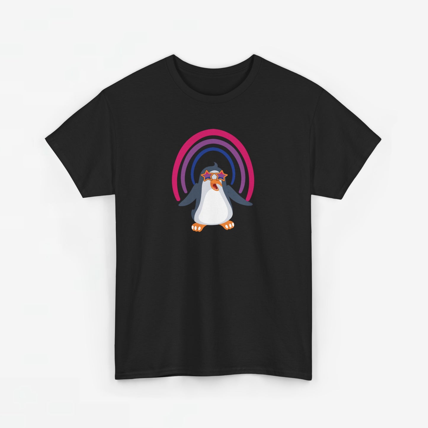 Gay Pride T-shirt - Bi Penguin - Oversized #59