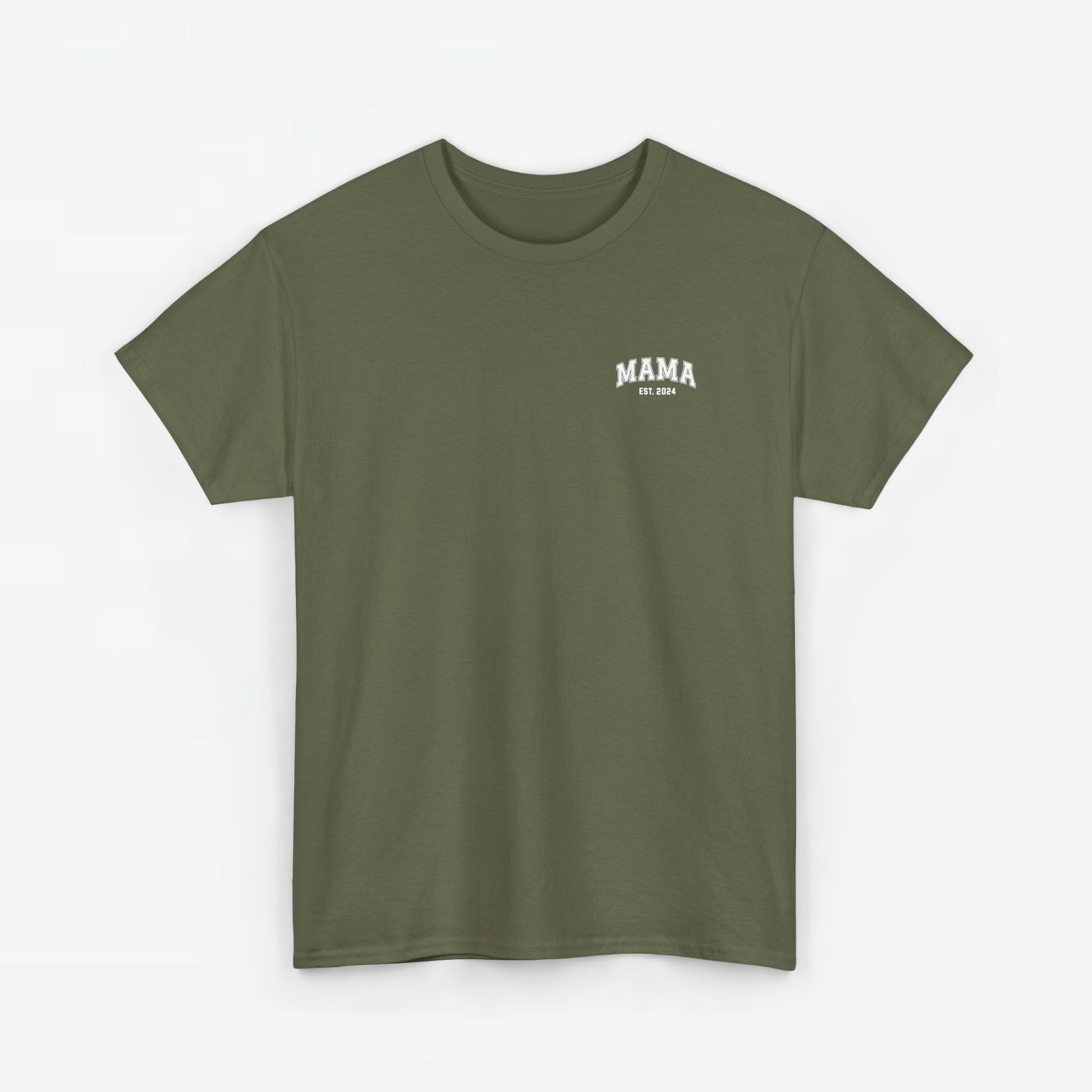 Personalized Mother's Day Mom Gift - T-shirt - MAMA small print - EST [Year] 