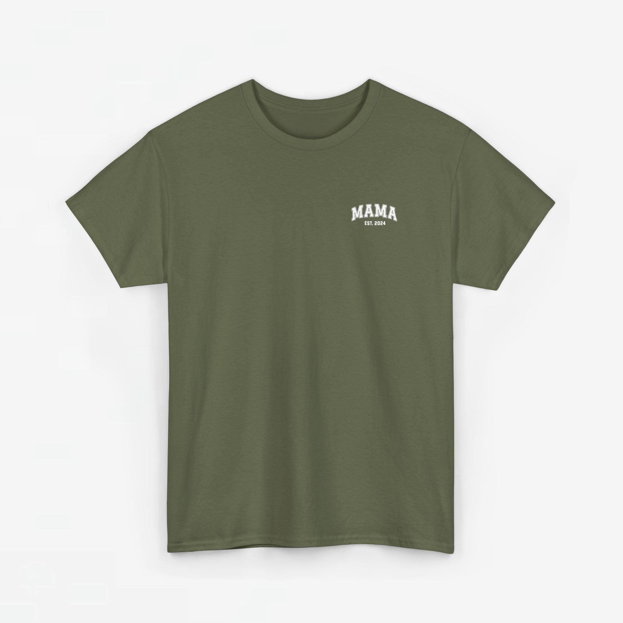 Gepersonaliseerde Moederdag Mama Cadeau - T-shirt - MAMA kleine print - EST [Jaar]