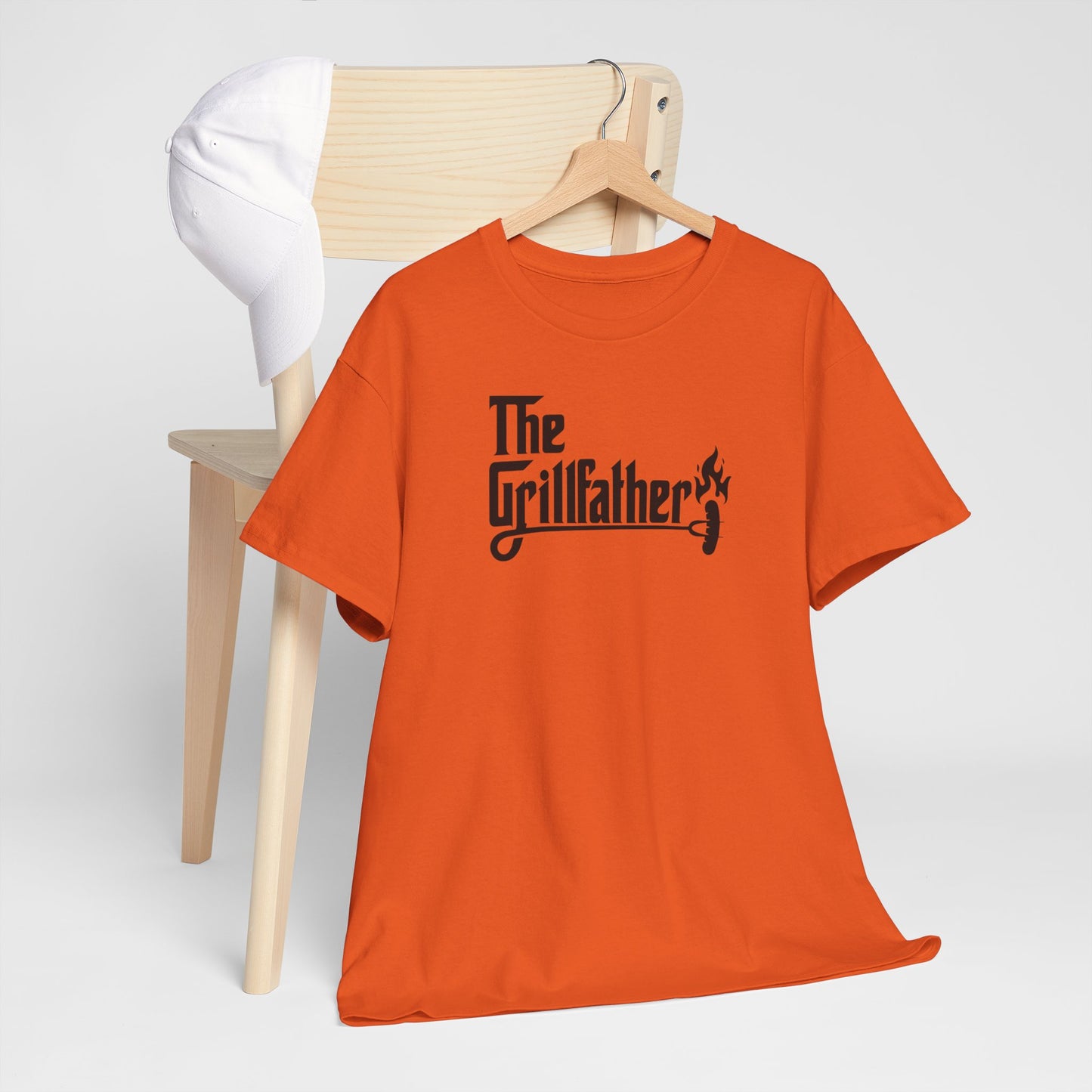 Vaderdag Papa Cadeau - T-shirt - The Grillfather (zwarte tekst) Oversized #2