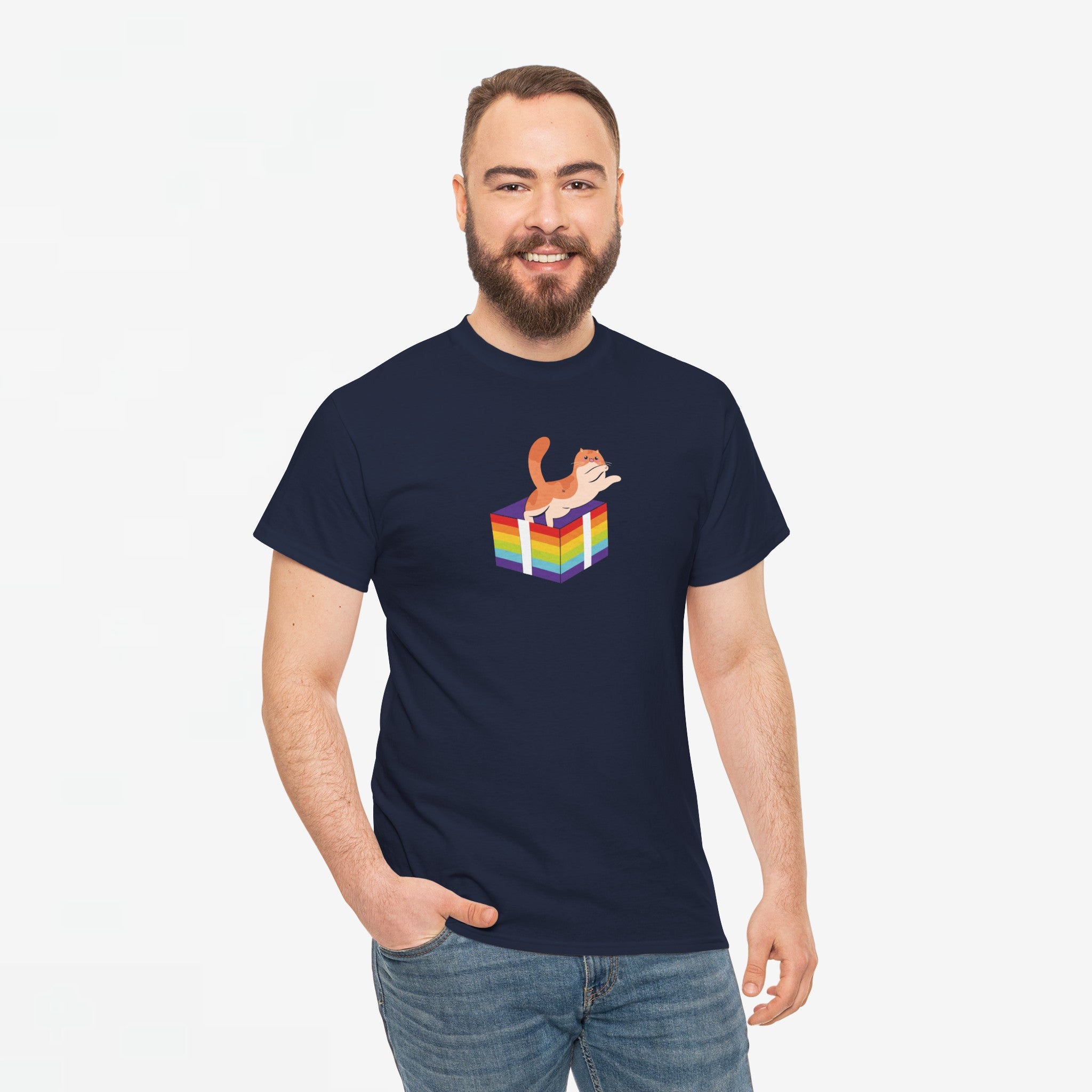 Gay Pride T-shirt - Kat Regenboog - Oversized #57