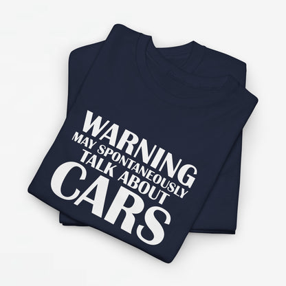 Vaderdag Papa Cadeau - T-shirt - Warning, may talk spontaneously about cars - Oversized #49