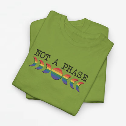 Gay Pride T-shirt - Not a phase (zwarte tekst) - Oversized #3