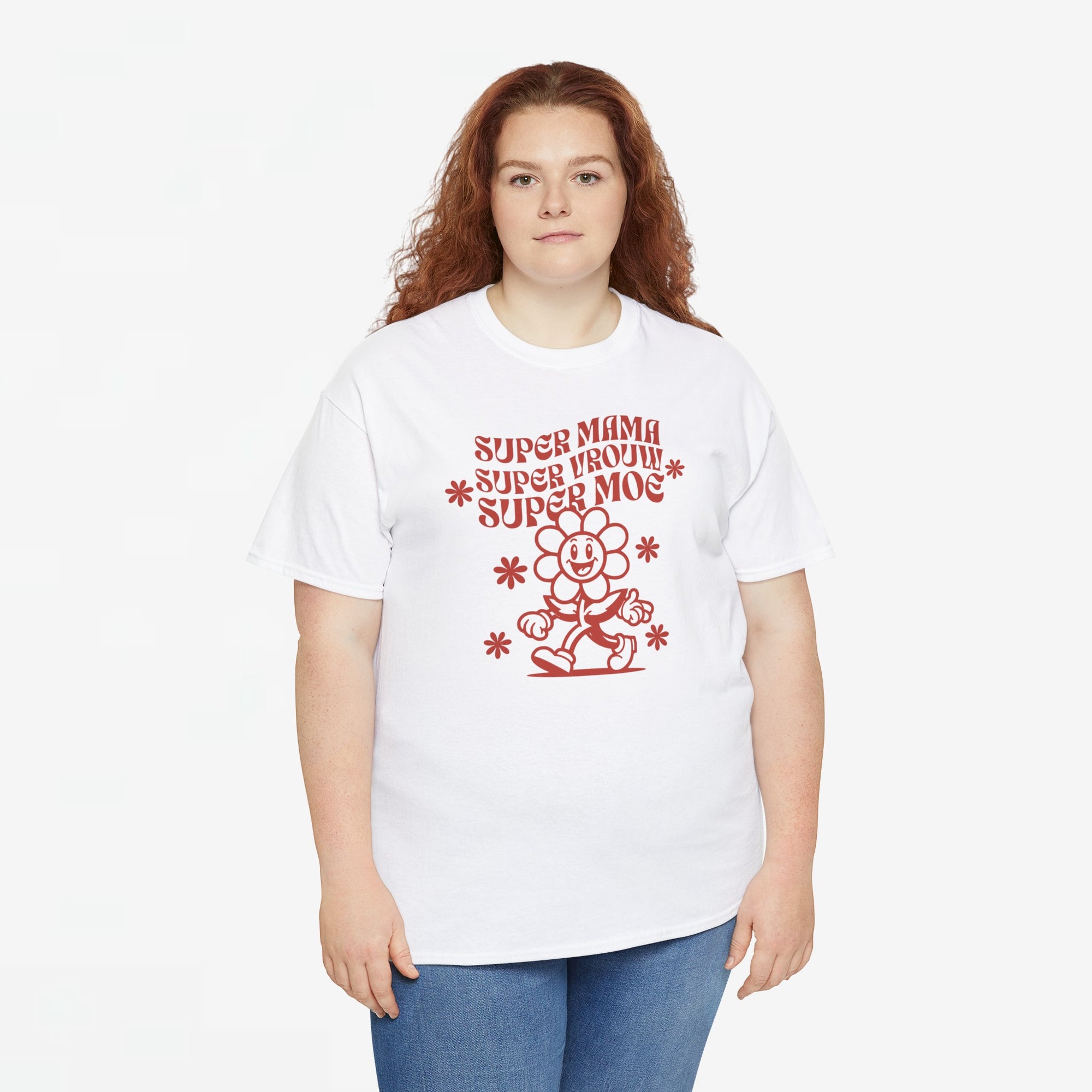 Moederdag Mama Cadeau - T-shirt - Super Mama, Super Vrouw, Super Moe - Oversized - #84