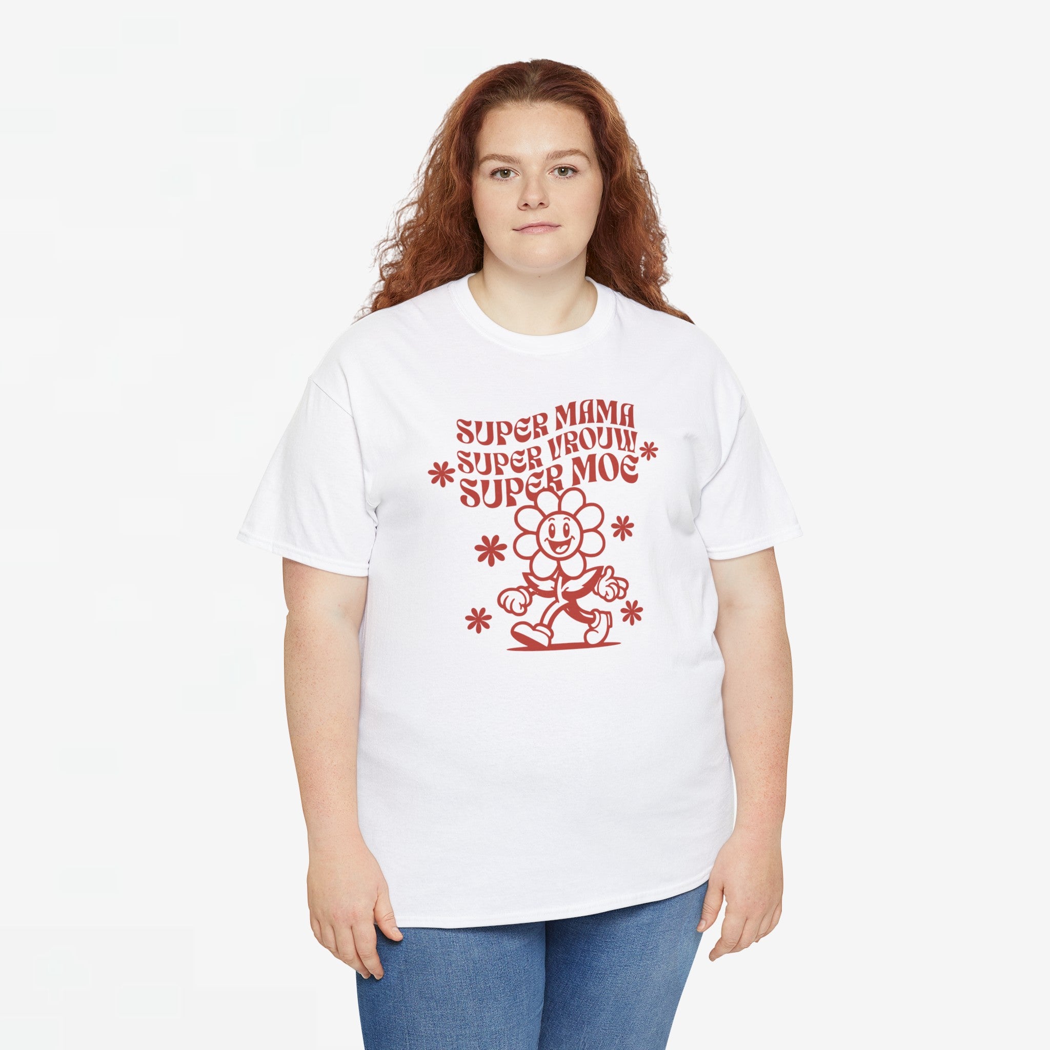 Moederdag Mama Cadeau - T-shirt - Super Mama, Super Vrouw, Super Moe - Oversized - #84