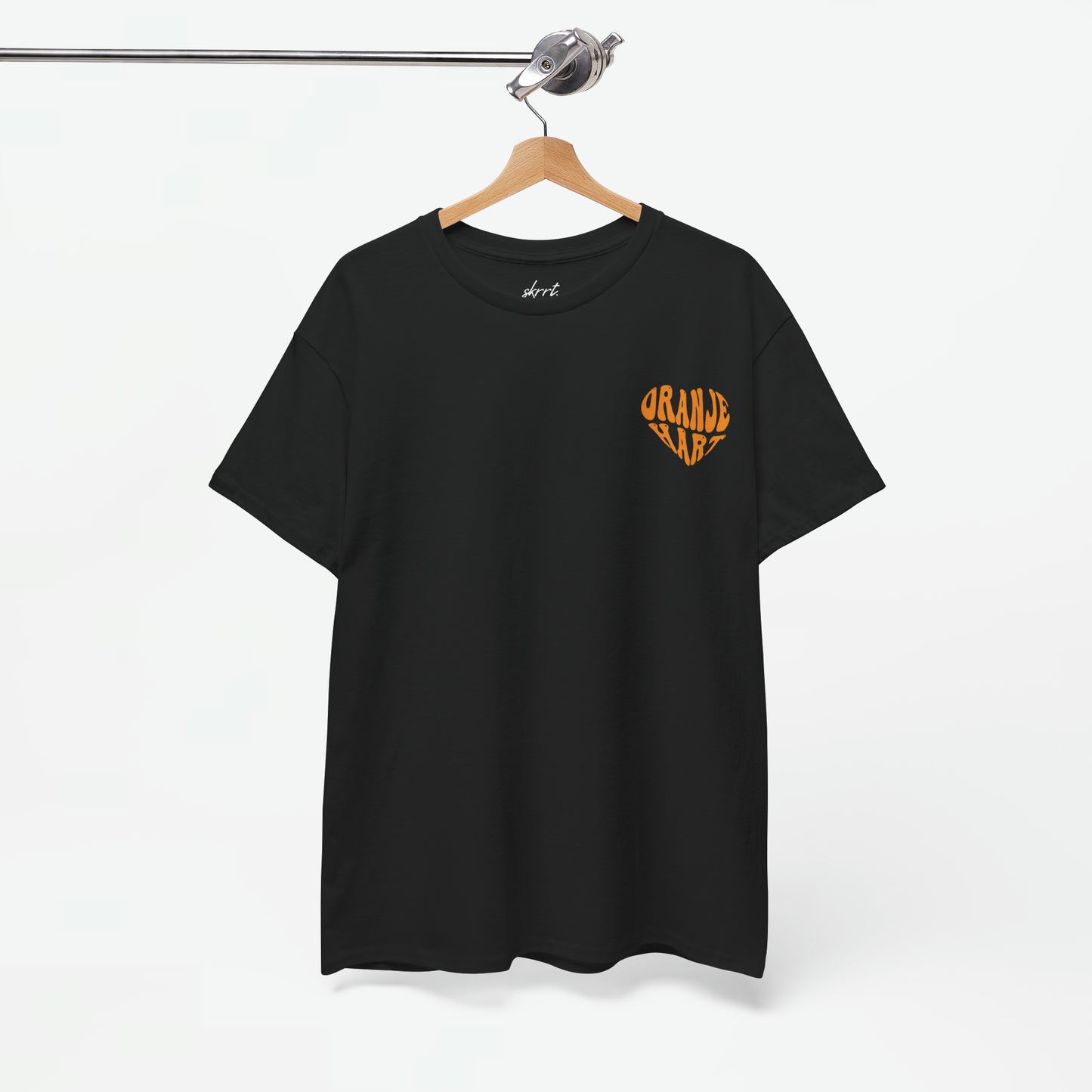 Oranje Hart | Back Print | Koningsdag T-shirt | Oversized | Heren