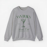 Lichtgrijze sweatshirt met kermiskelkprint en clubtekst voorop