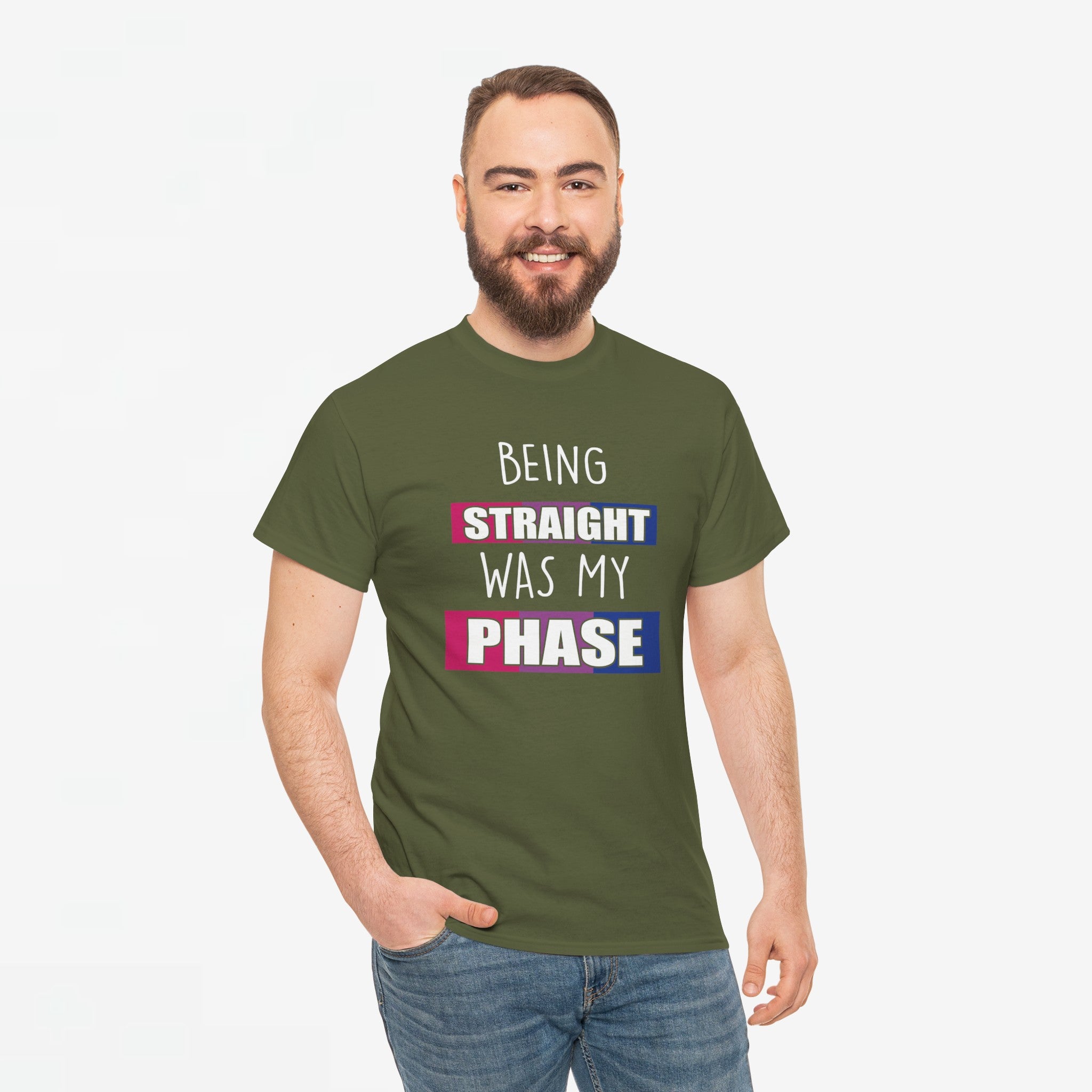 Gay Pride T-shirt - Being Straight Was My Phase - Oversized #61