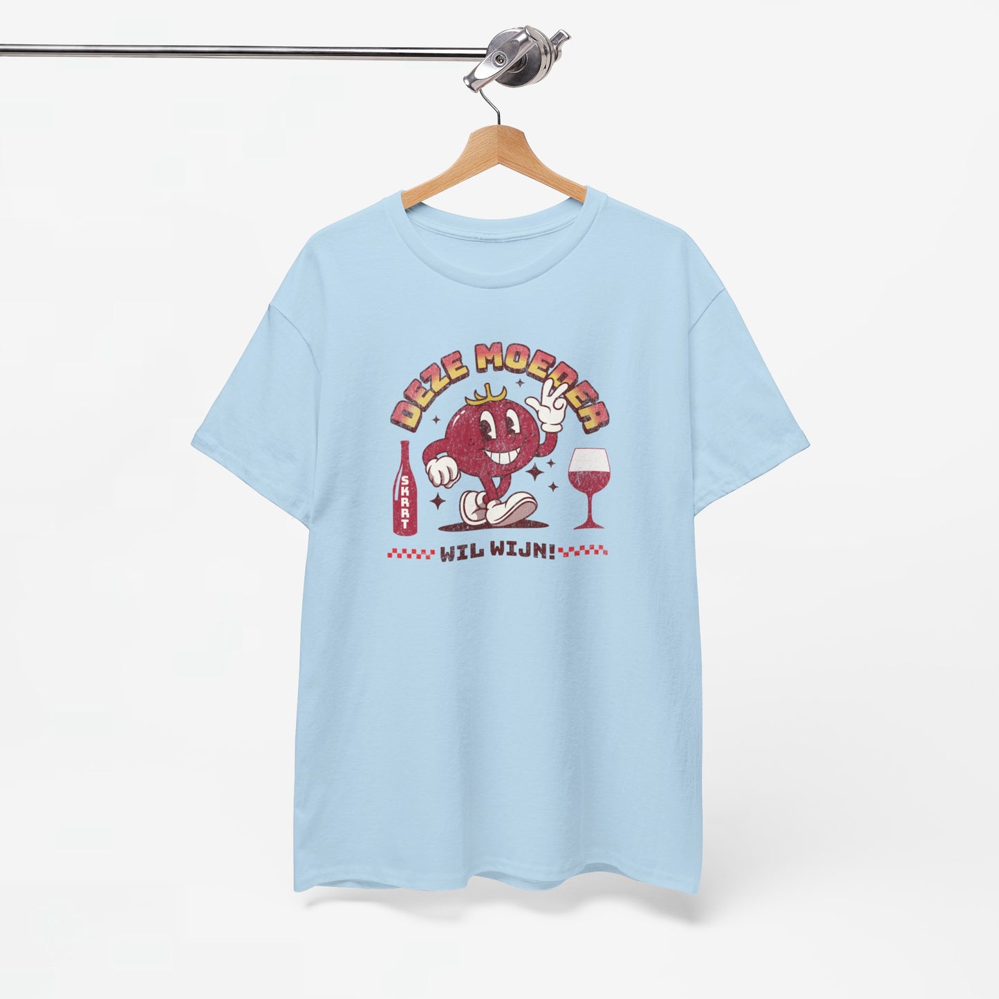 Moederdag Mama Cadeau - T-shirt - Deze Moeder Wil Wijn - Oversized - #97