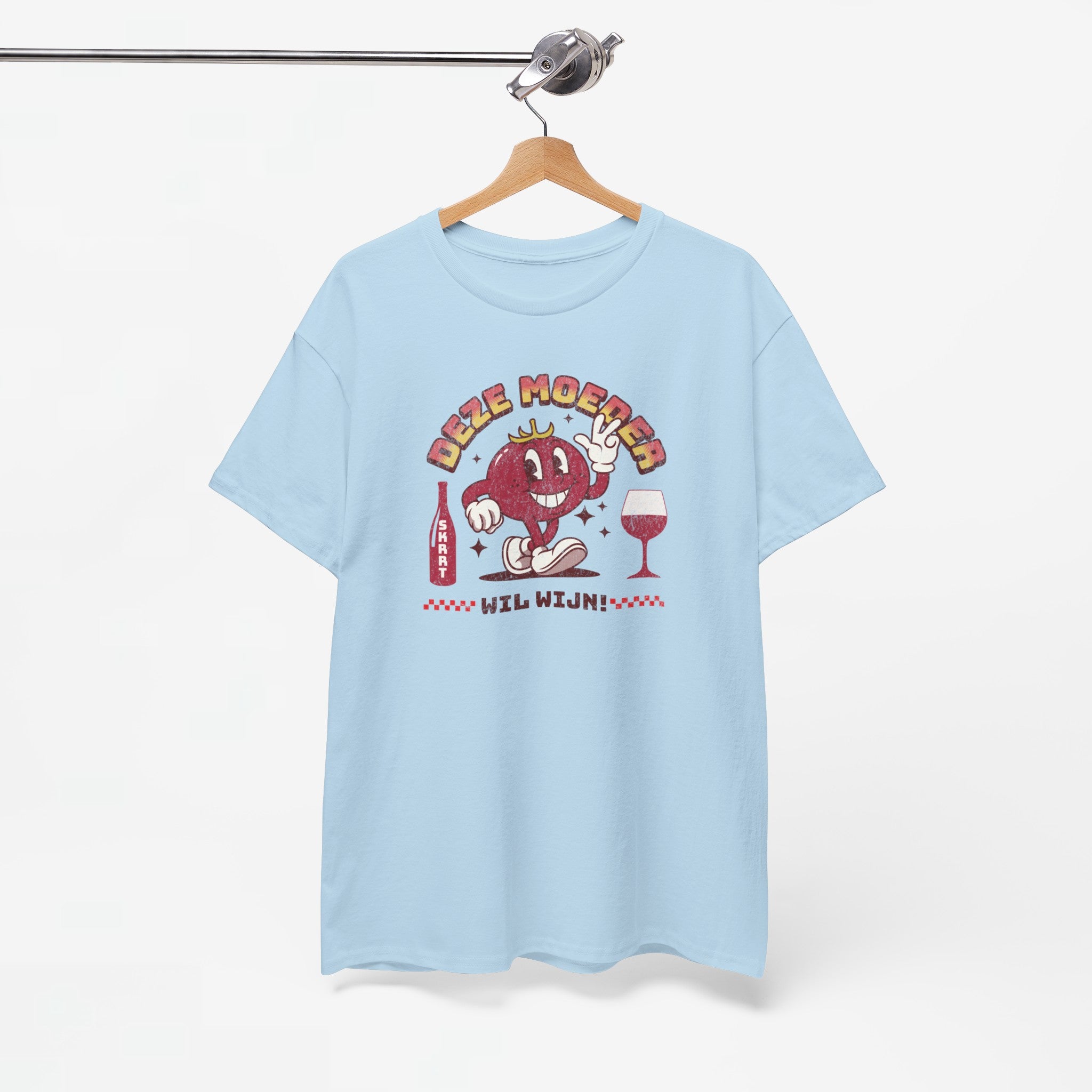 Moederdag Mama Cadeau - T-shirt - Deze Moeder Wil Wijn - Oversized - #97