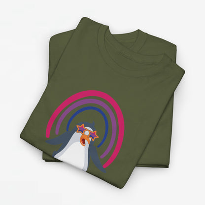 Gay Pride T-shirt - Bi Penguin - Oversized #59