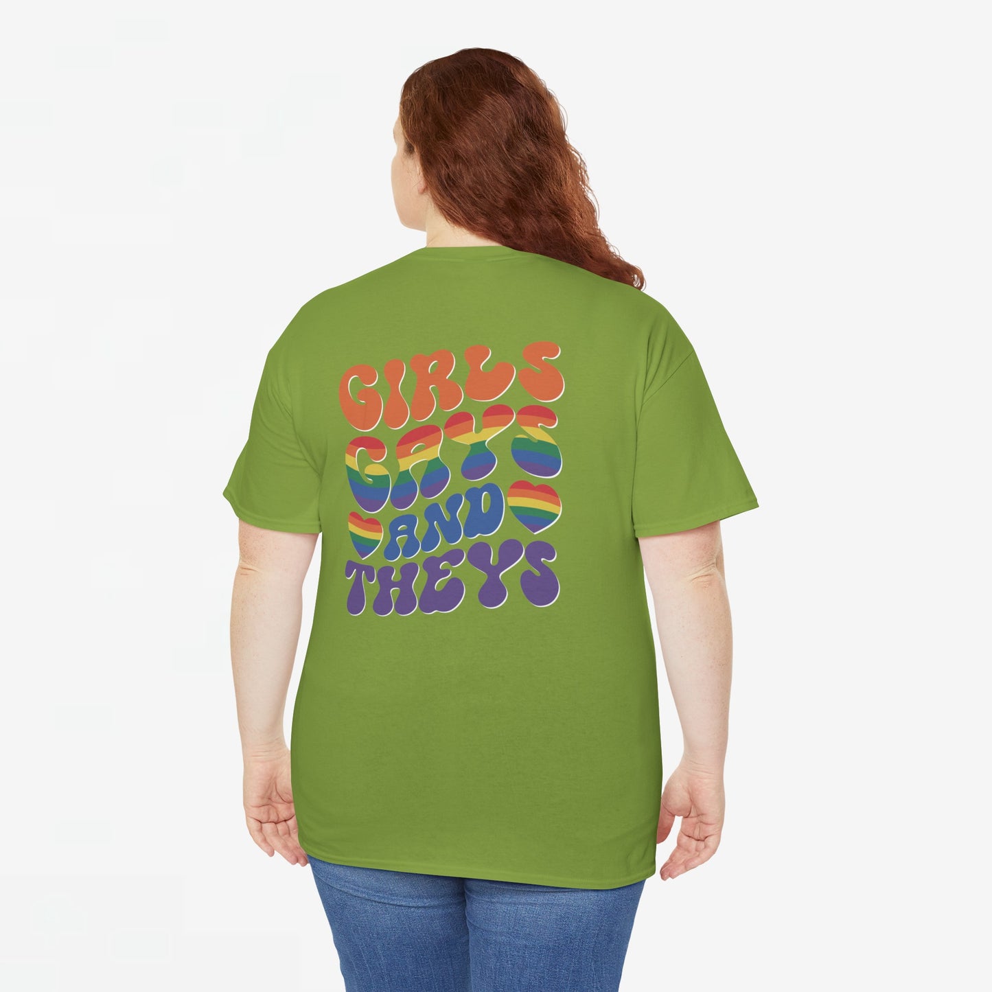 Gay Pride T-shirt - Girls Gays and Theys - Back Print - Oversized #21