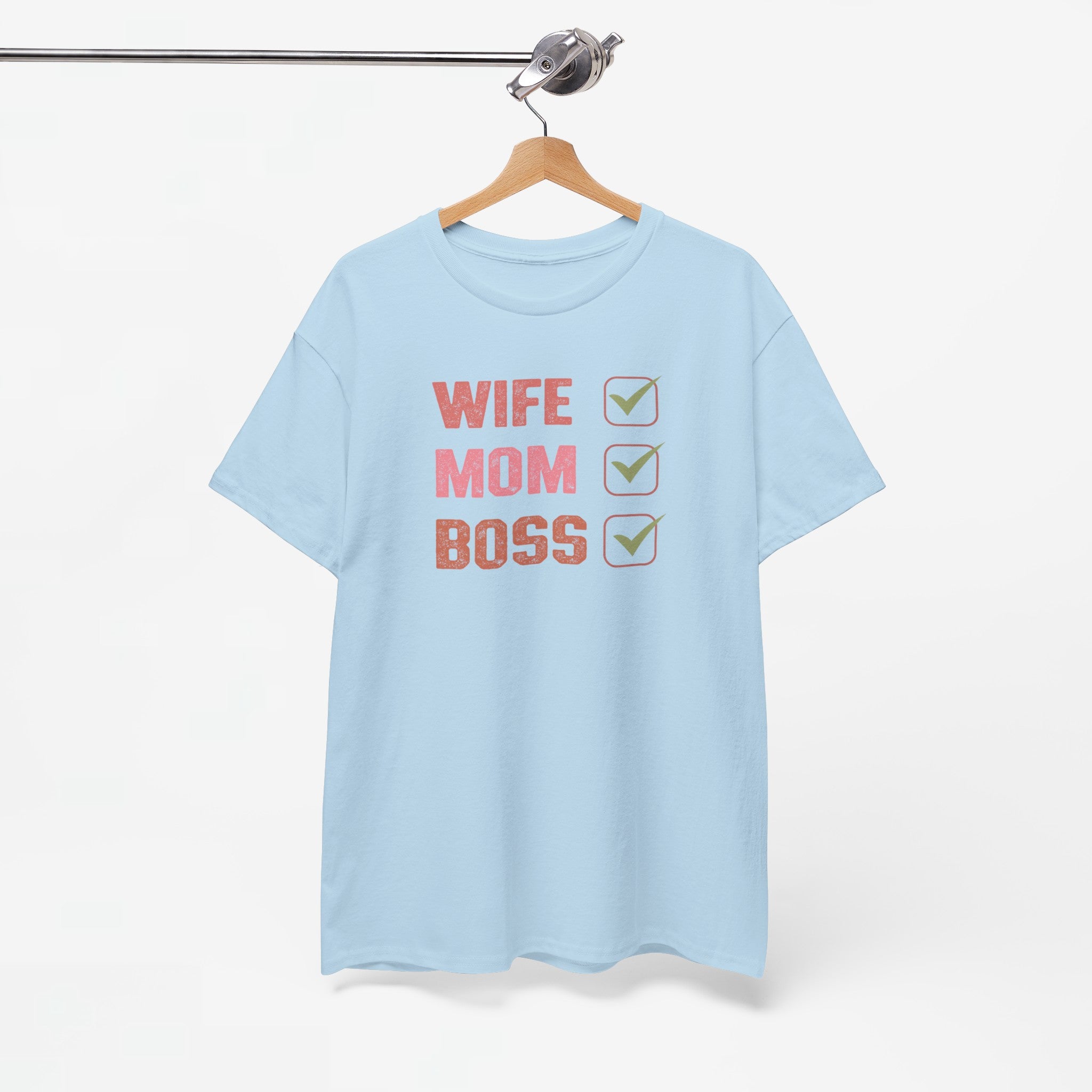 Moederdag Mama Cadeau - T-shirt - Wife Mom Boss - Oversized - #15