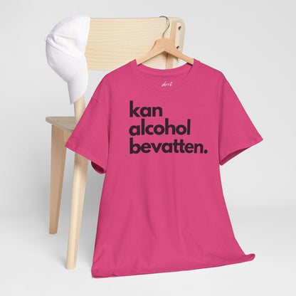 Kan Alcohol Bevatten | Front Print | Koningsdag T-shirt | Oversized