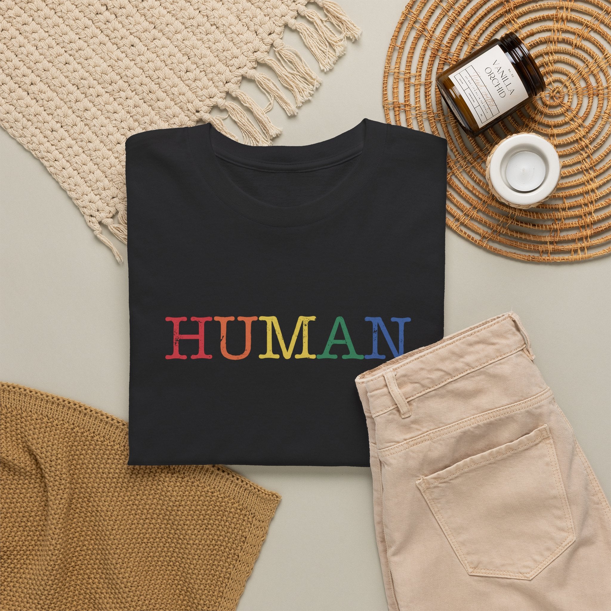 Gay Pride T-shirt - Regenboog Human - Oversized #1