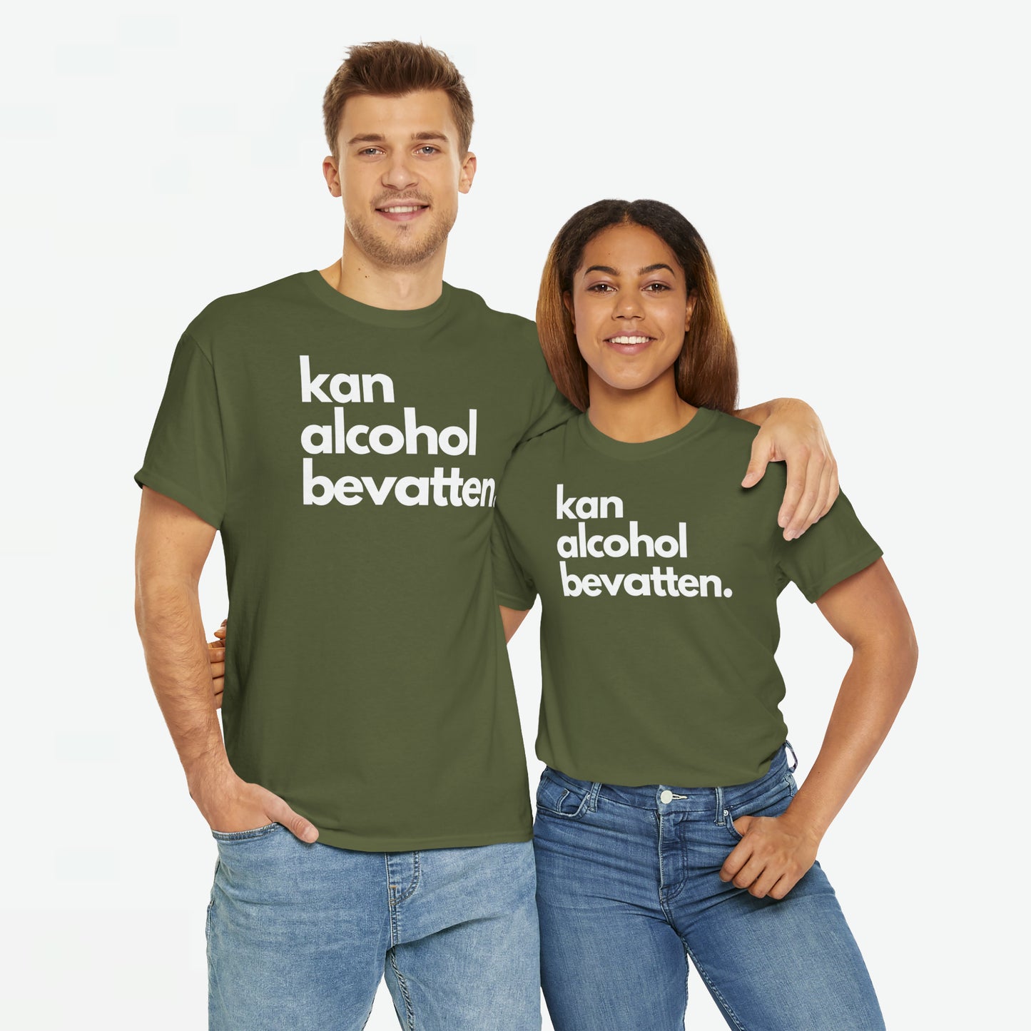 Kan Alcohol Bevatten | Front Print | Koningsdag T-shirt | Oversized