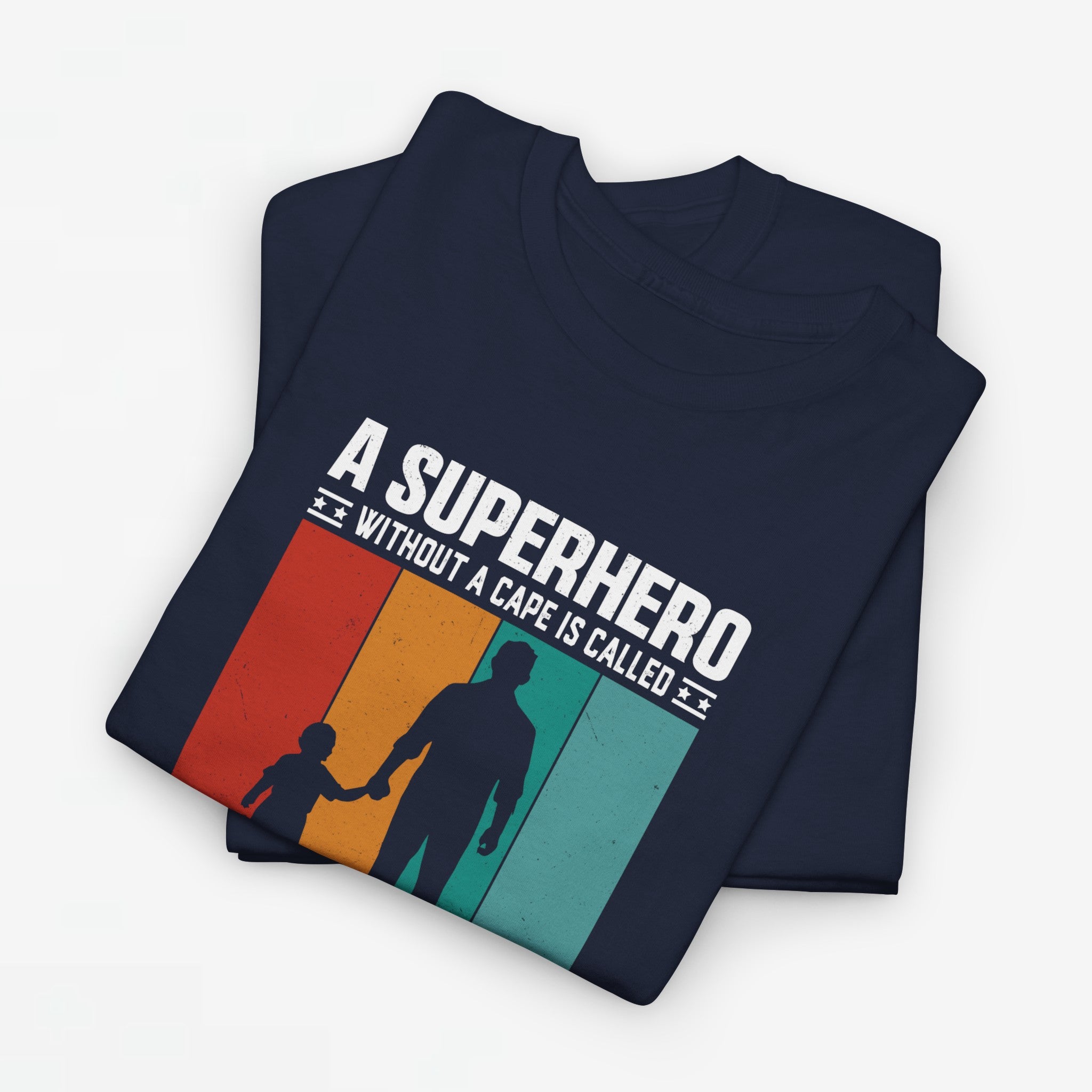 Vaderdag Papa Cadeau - T-shirt - A Superhero without a cape is called PAPA - Oversized #24