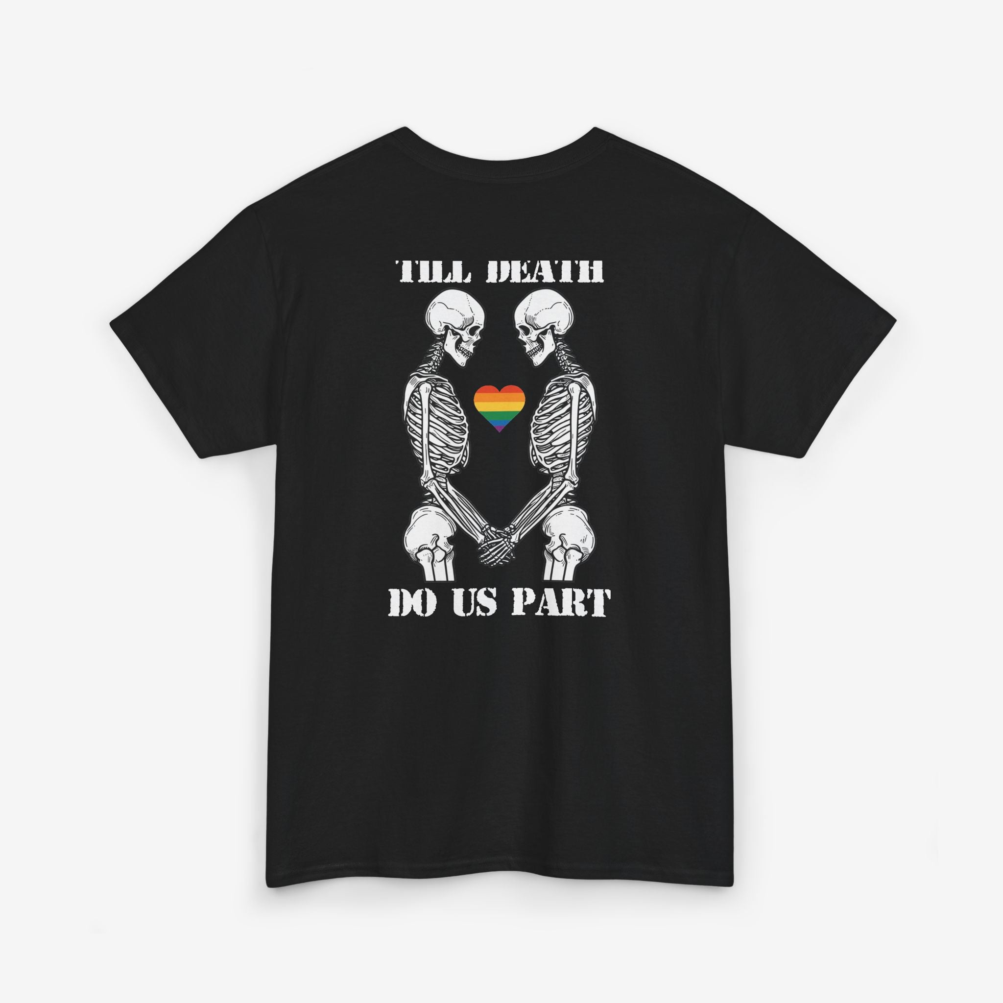 Gay Pride T-shirt - Skelet Echtpaar Till Death Do Us Part | SkrrtShirt