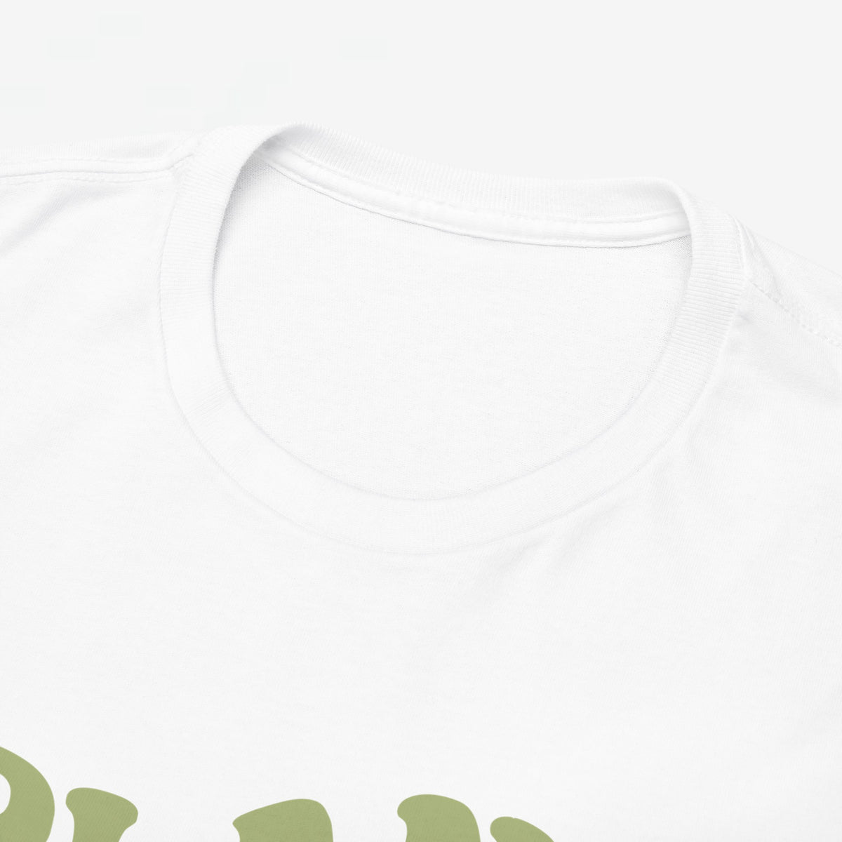 Witte t-shirt halsboord met ronde hals en gladde zoom