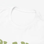 Witte t-shirt halsboord met ronde hals en gladde zoom